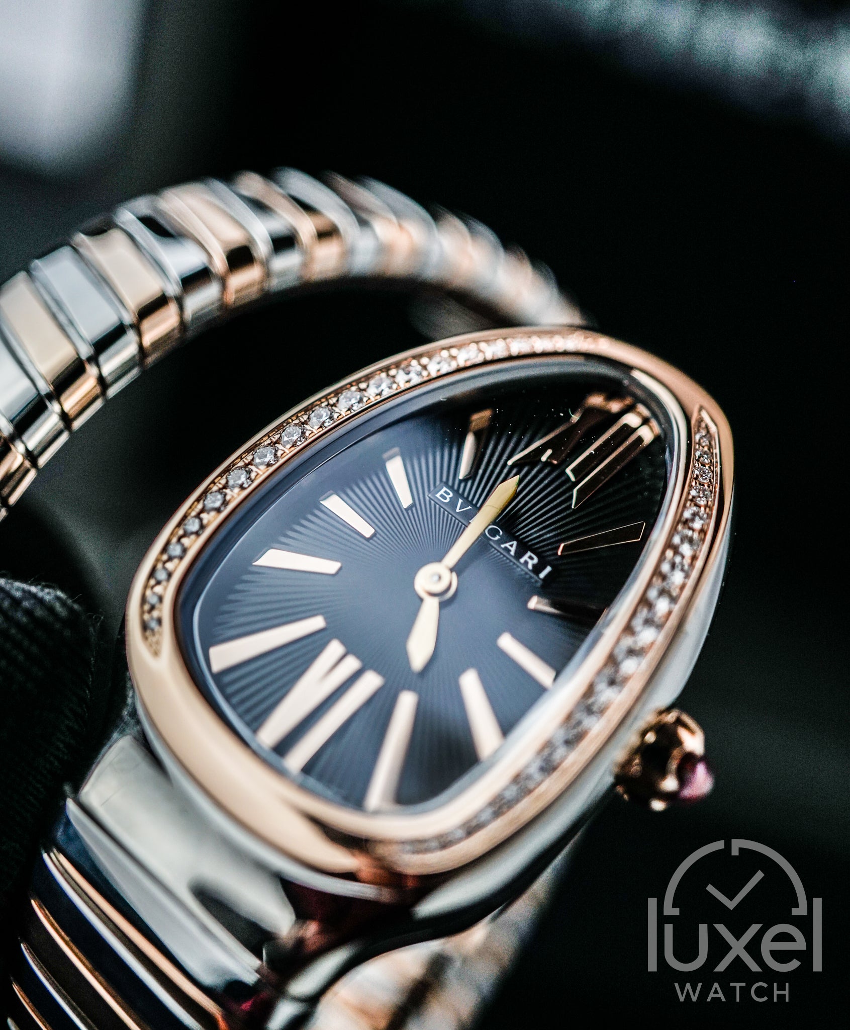 Serpenti Tubogas Two Tone Color With Black Opaline Dial 103823