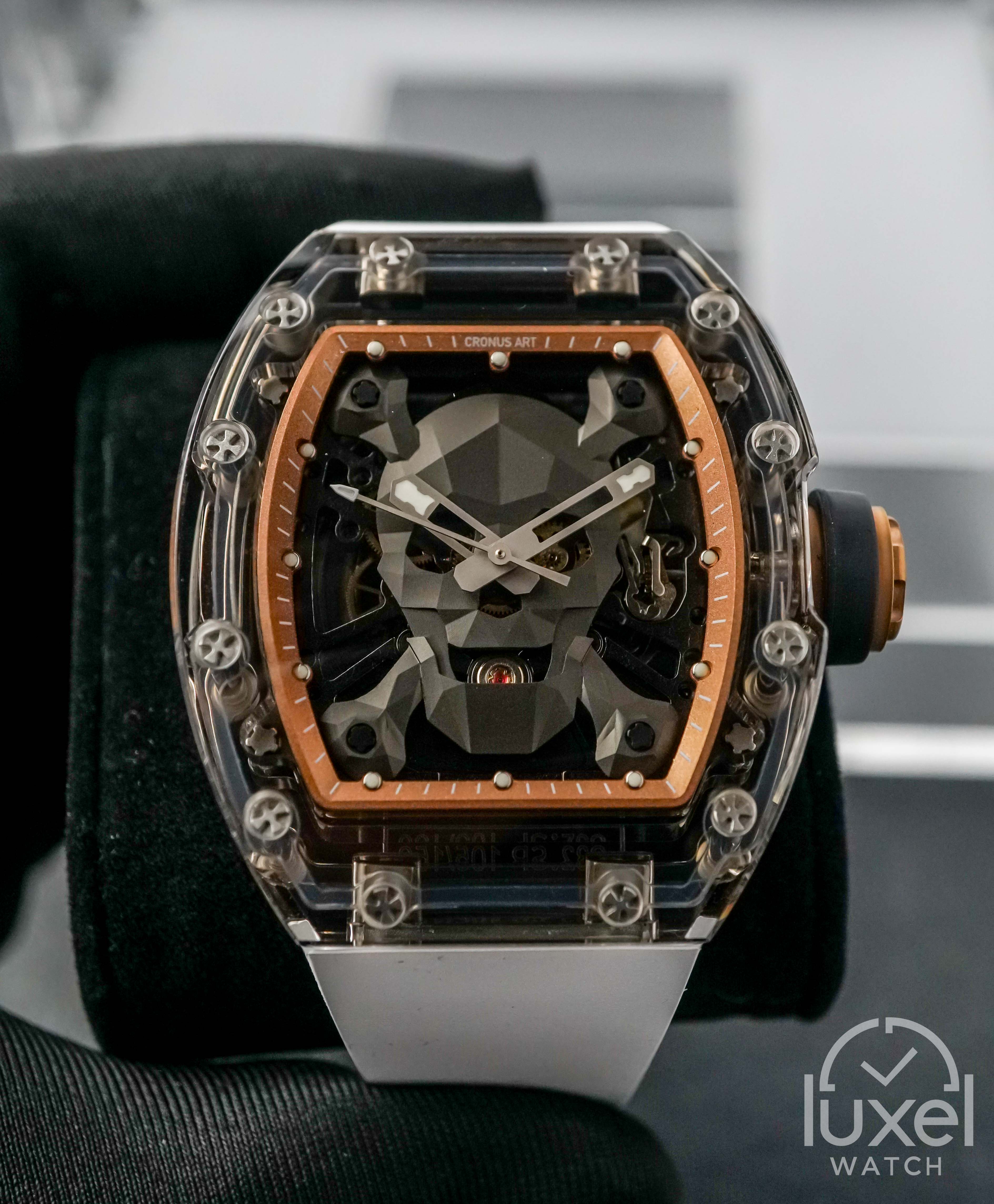 cronus art Skull Black Sapphire Limited Edition 50mm x 42mm Sapphire Case C32.SP.W