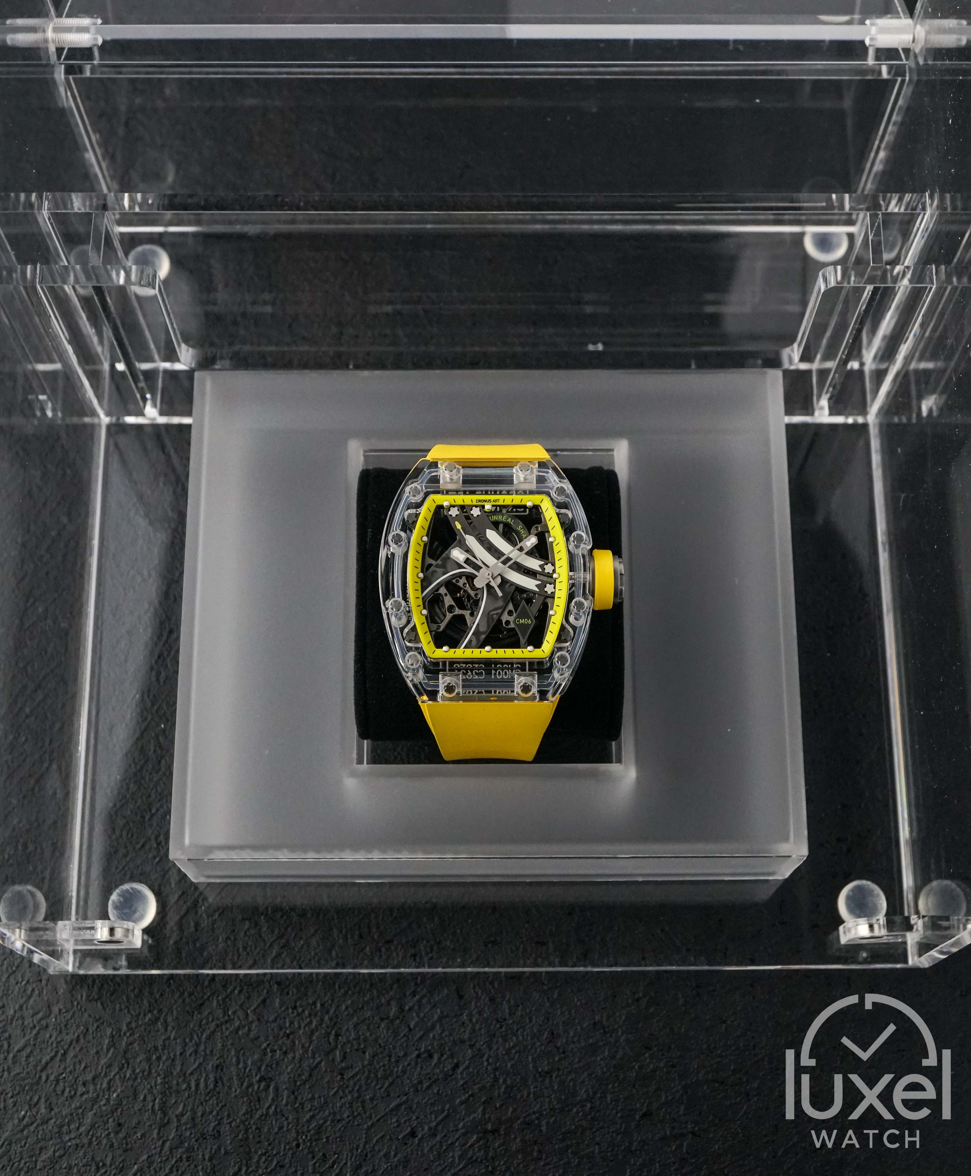 cronus art Yellow Dreamland Crystal 50mm x 42mm Crystal Case CM001-16Y