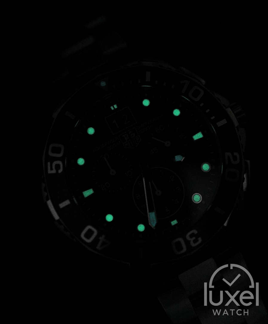 Aquaracer Grande Date Chronograph Black Dial