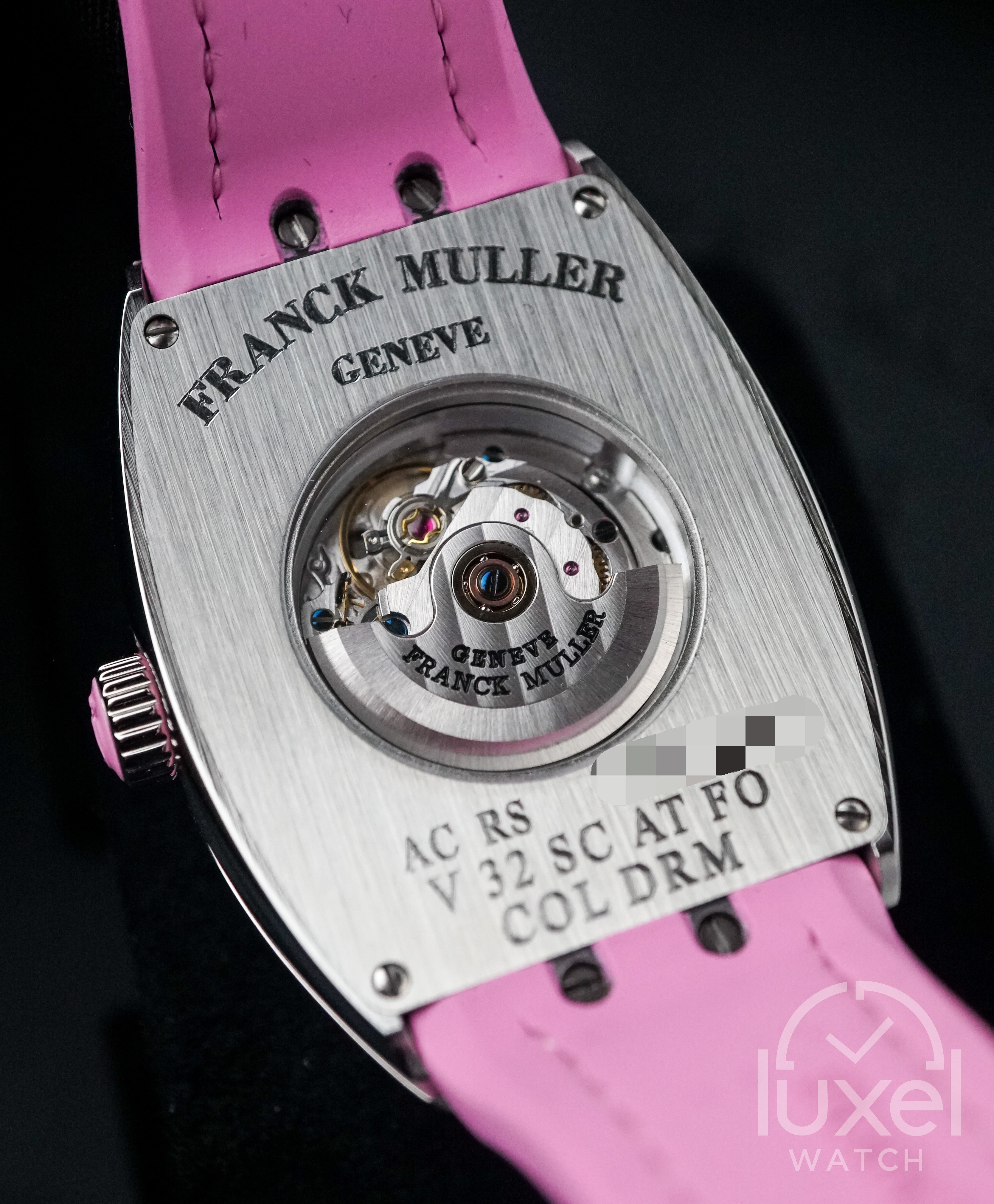 Vanguard Lady Center Seconds Color Dream White Dial With Pink Rubber Strap V32SCATFOCOLDRM