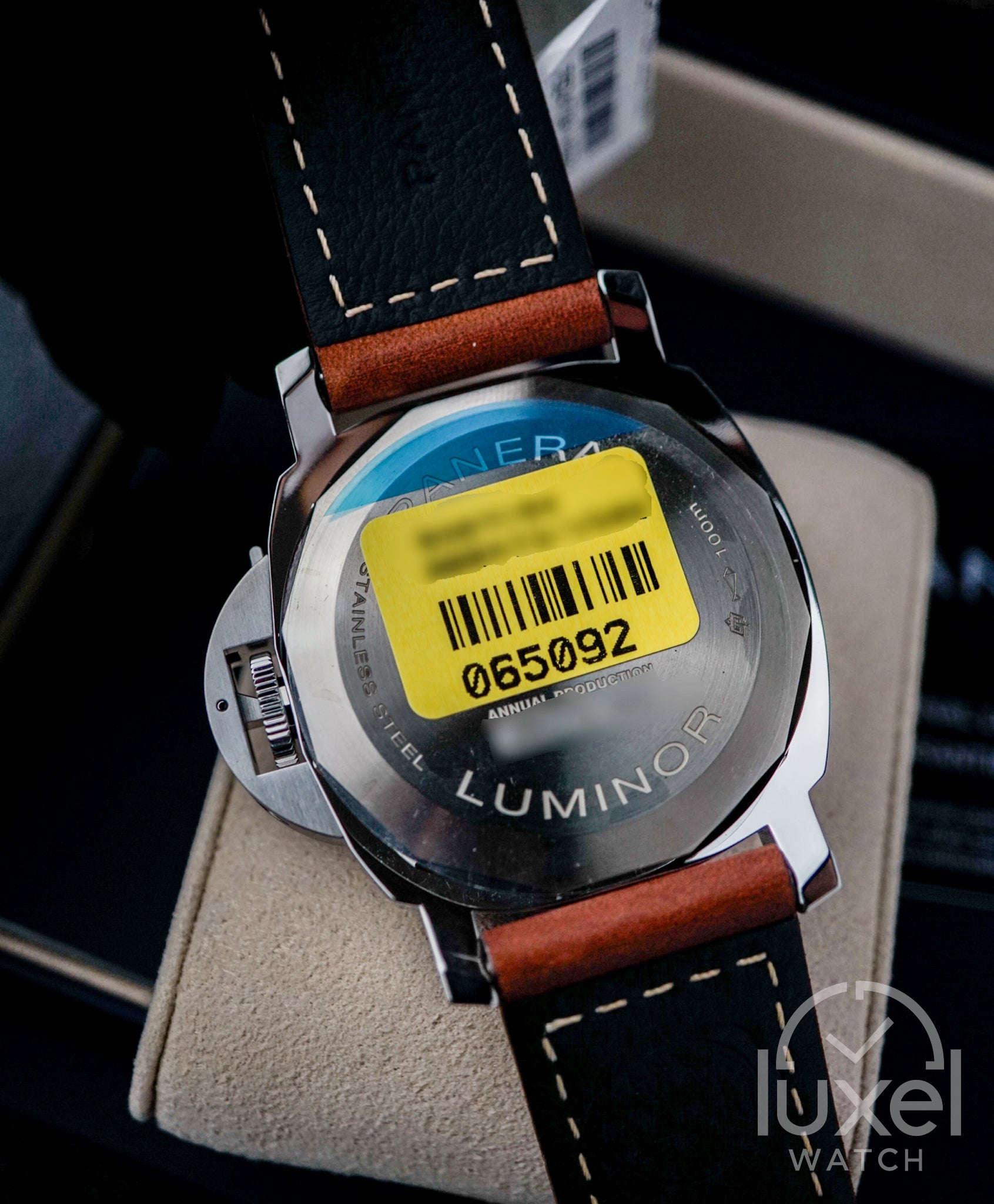 Luminor Logo PAM01624 Green Dial with Brown Leather Strap + Extra Green Rubber Strap