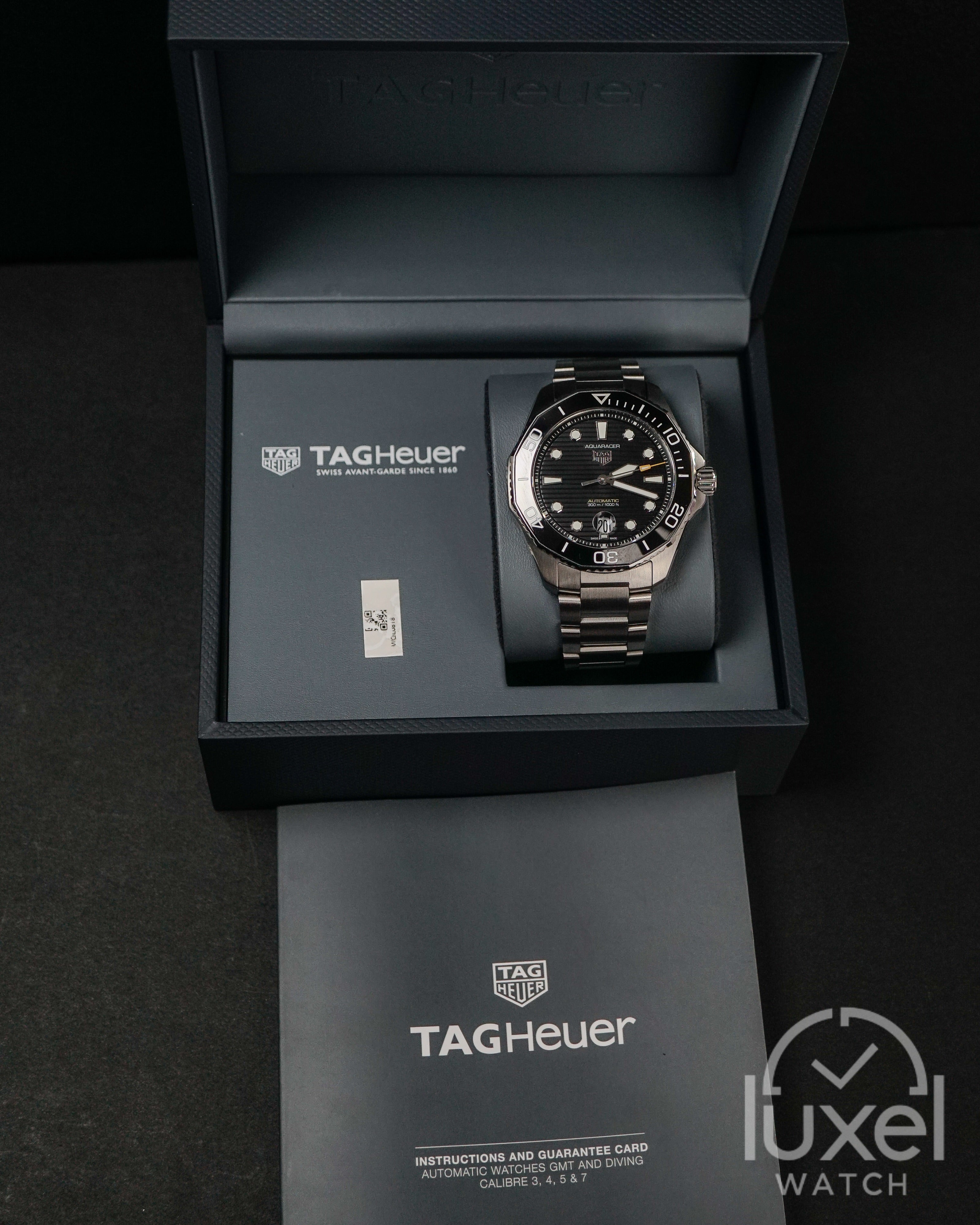 Aquaracer Professional 300 Date Black Dial Steel Bracelet WBP201A.BA0632