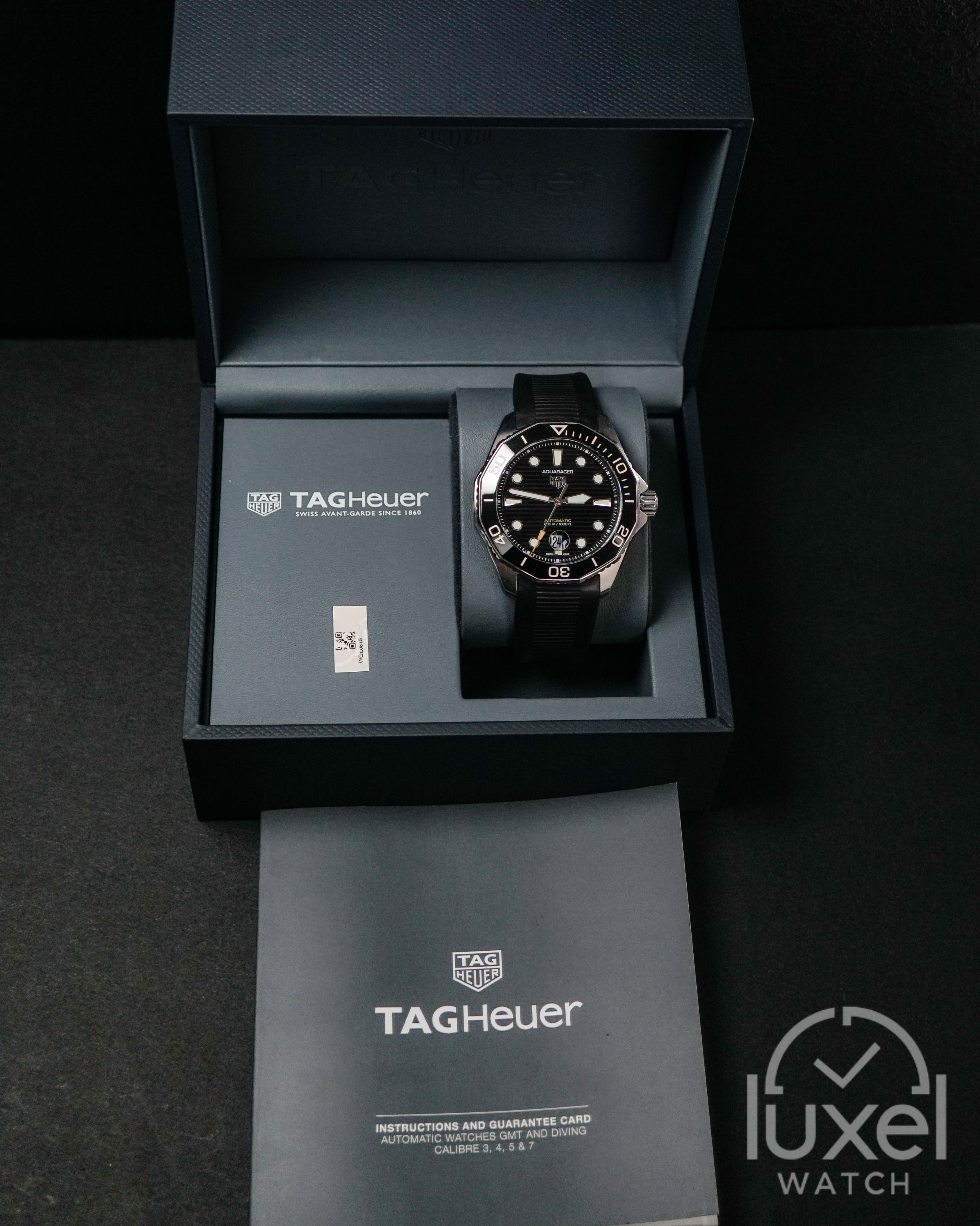 Aquaracer Professional 300 Date Black Dial Rubber Strap WBP201A.FT6197