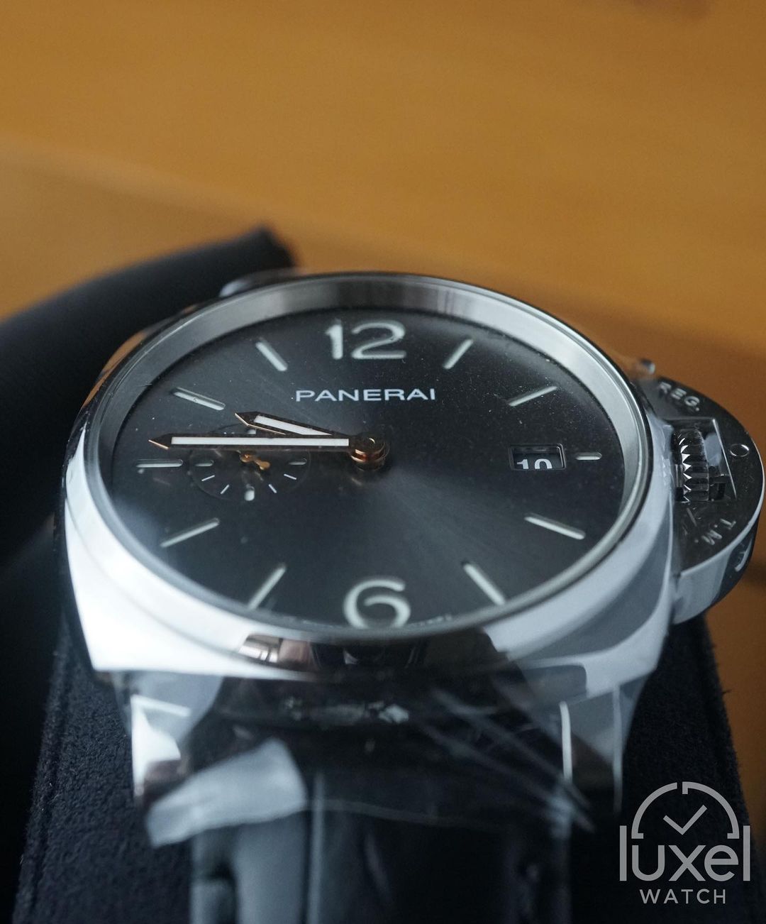 panerai Luminor Due With Black Dial Leather Strap PAM01250