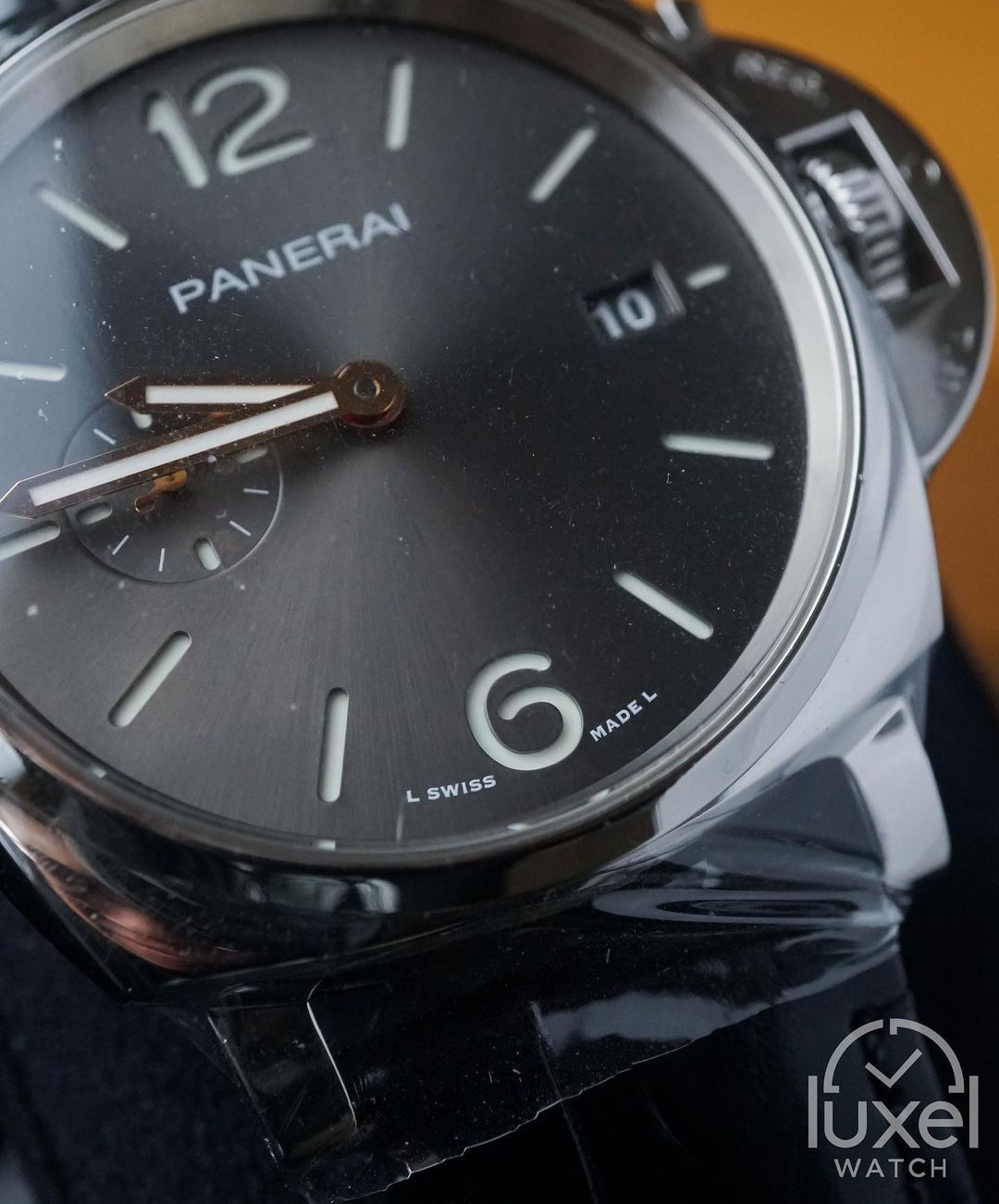 panerai Luminor Due With Black Dial Leather Strap PAM01250