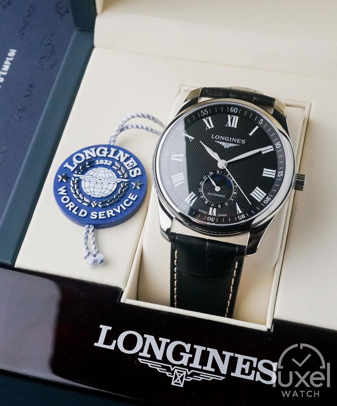 longines Master Collection With Silver “Barleycorn” Dial Leather Strap L2.909.4.78.3