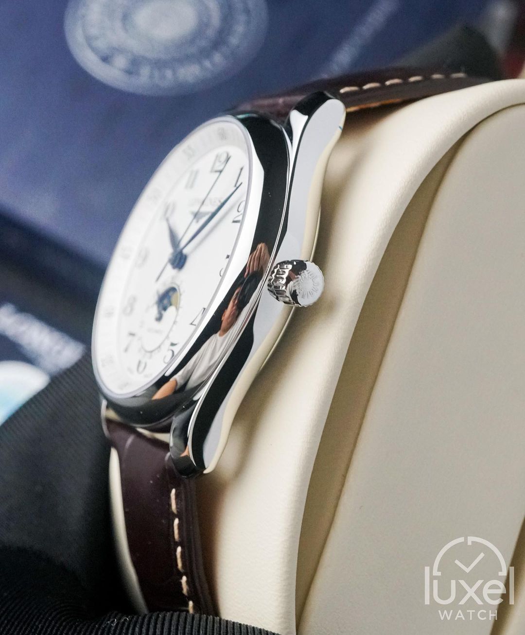 longines Master Collection With Silver “Barleycorn” Dial Leather Strap L2.909.4.78.3