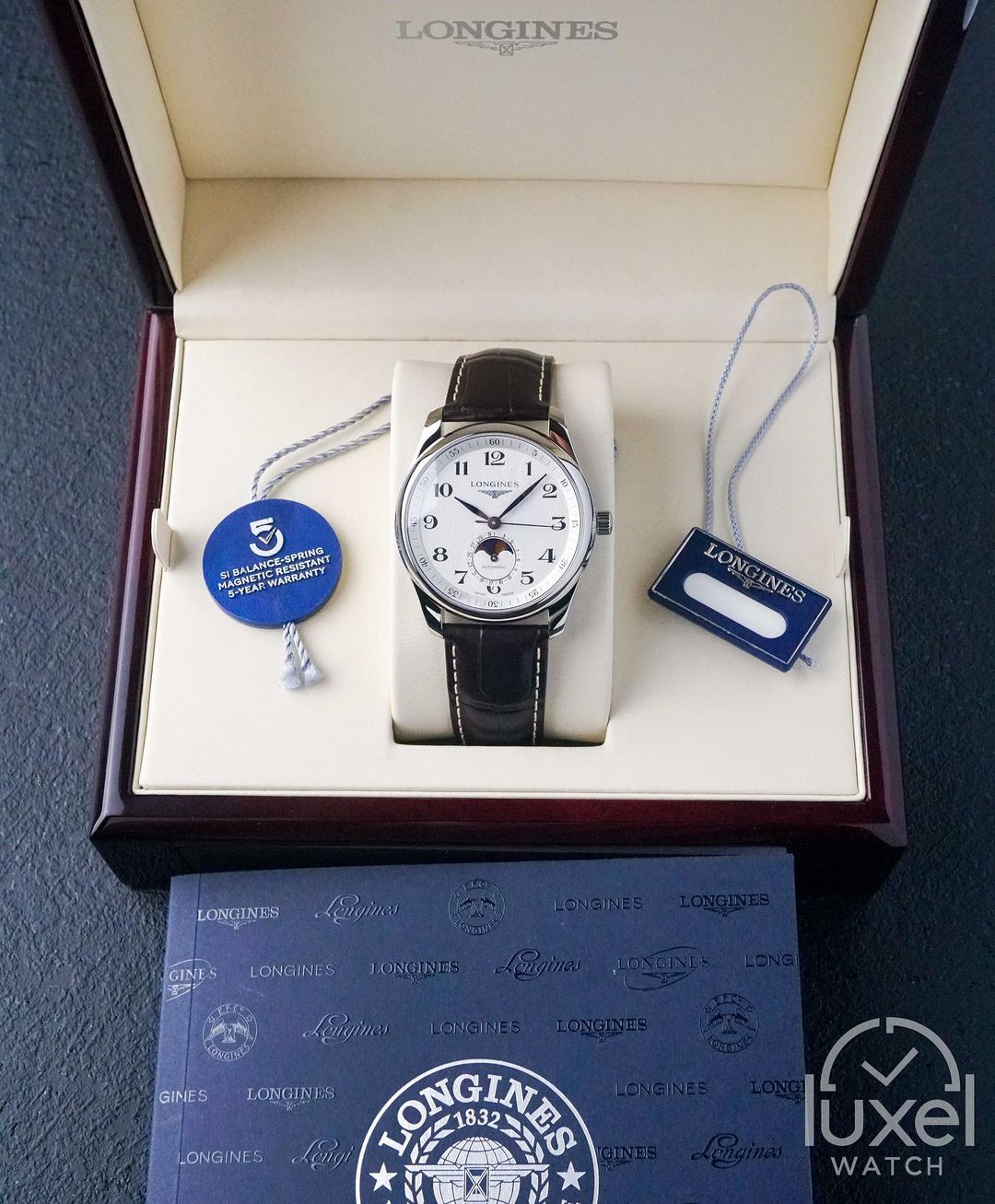 longines Master Collection With Silver “Barleycorn” Dial Leather Strap L2.909.4.78.3