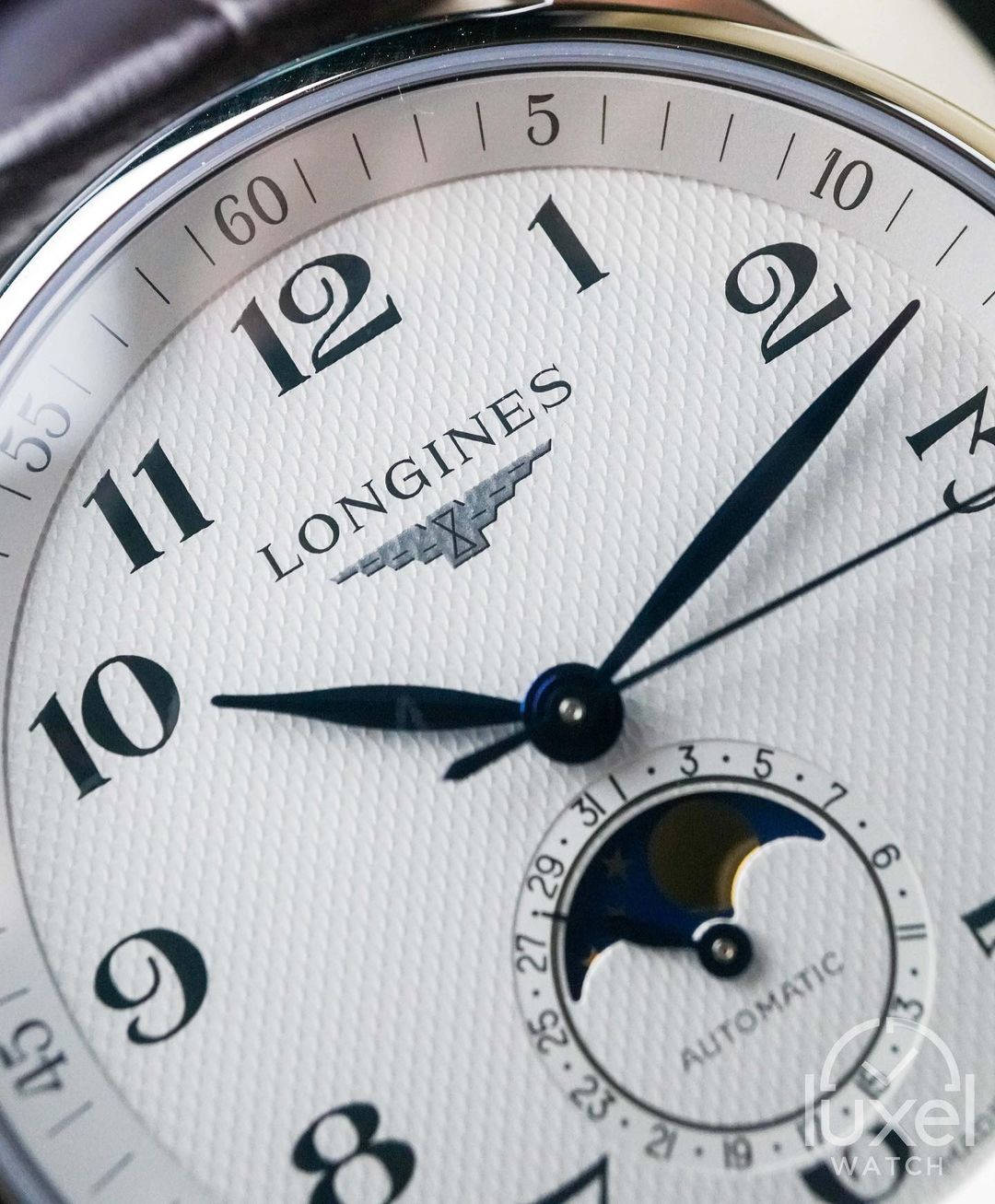 longines Master Collection With Silver “Barleycorn” Dial Leather Strap L2.909.4.78.3