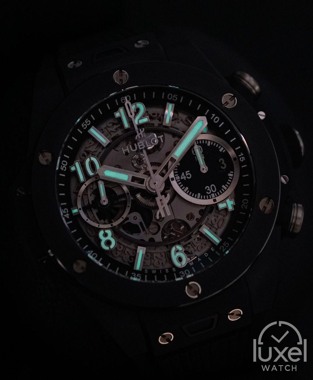 hublot Big Bang Unico Black Magic With Black Dial Rubber Strap 421.CI.1170.RX