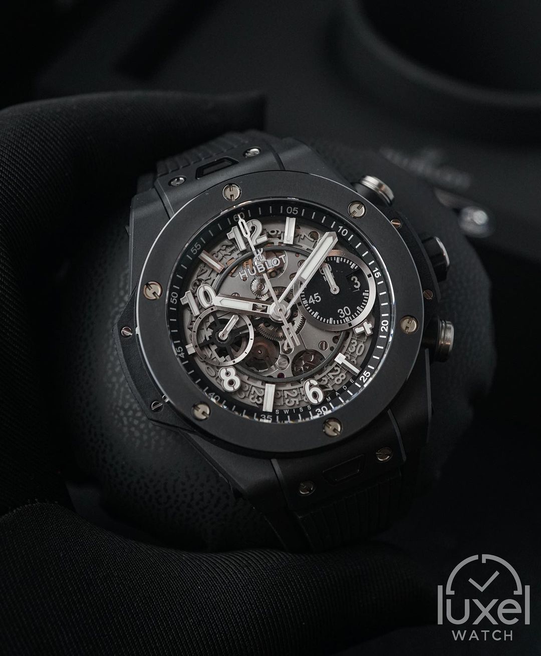 hublot Big Bang Unico Black Magic With Black Dial Rubber Strap 421.CI.1170.RX