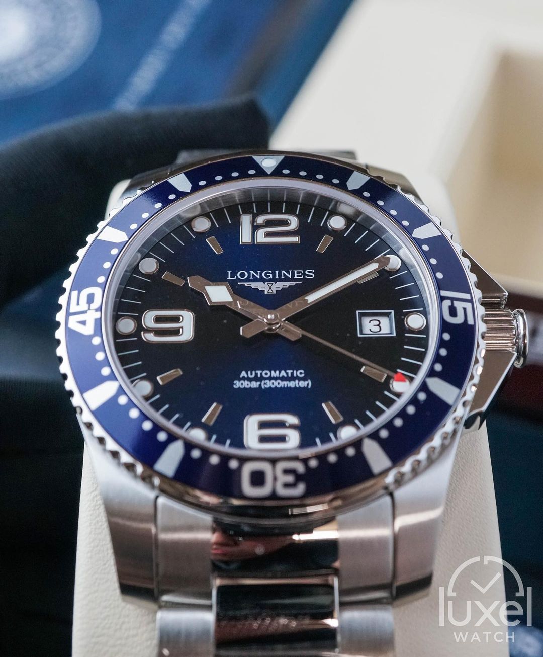 longines Hydroconquest With Blue Dial Steel Bracelet L3.642.4.96.6