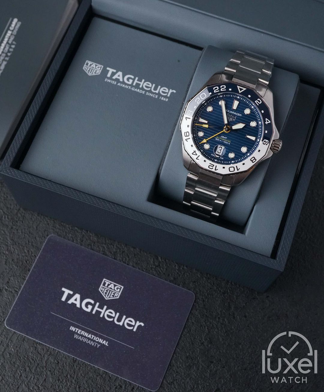 tag heuer Aquaracer Professional 300 GMT With Blue Dial Steel Bracelet WBP2010