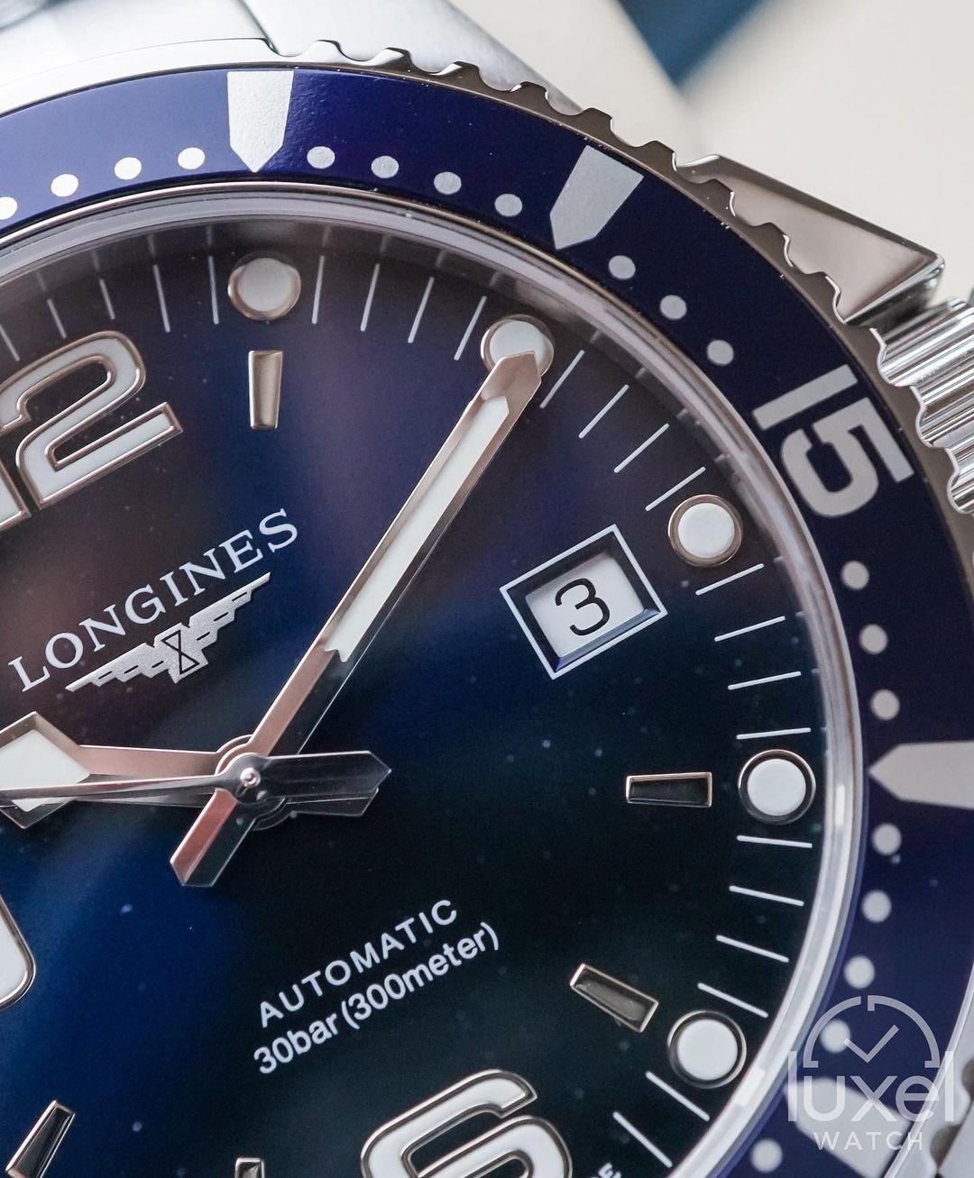 longines Hydroconquest With Blue Dial Steel Bracelet L3.642.4.96.6