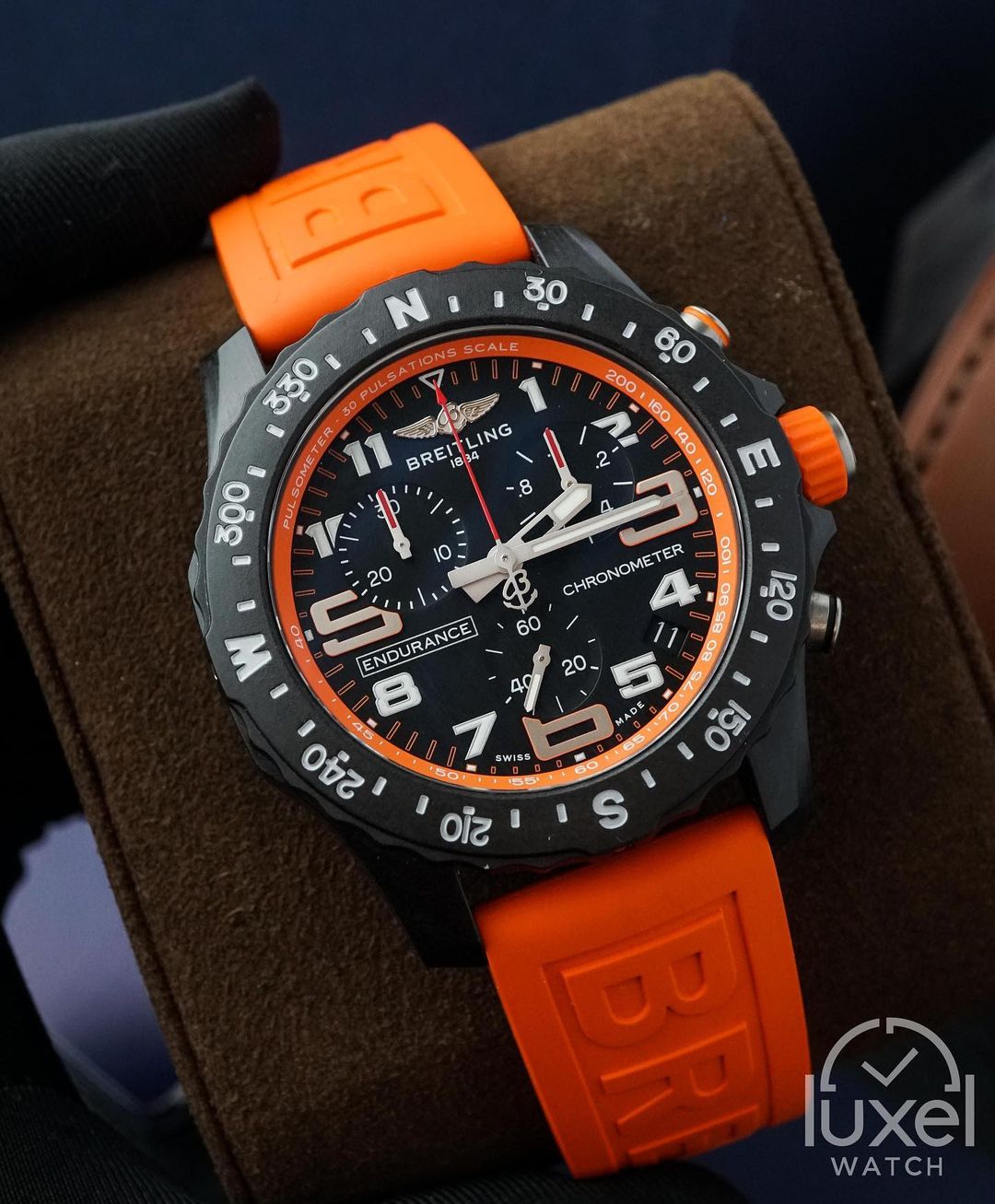 Breitling Endurance Pro Breitlight With Orange Rubber Strap X8a2310A51B1S1