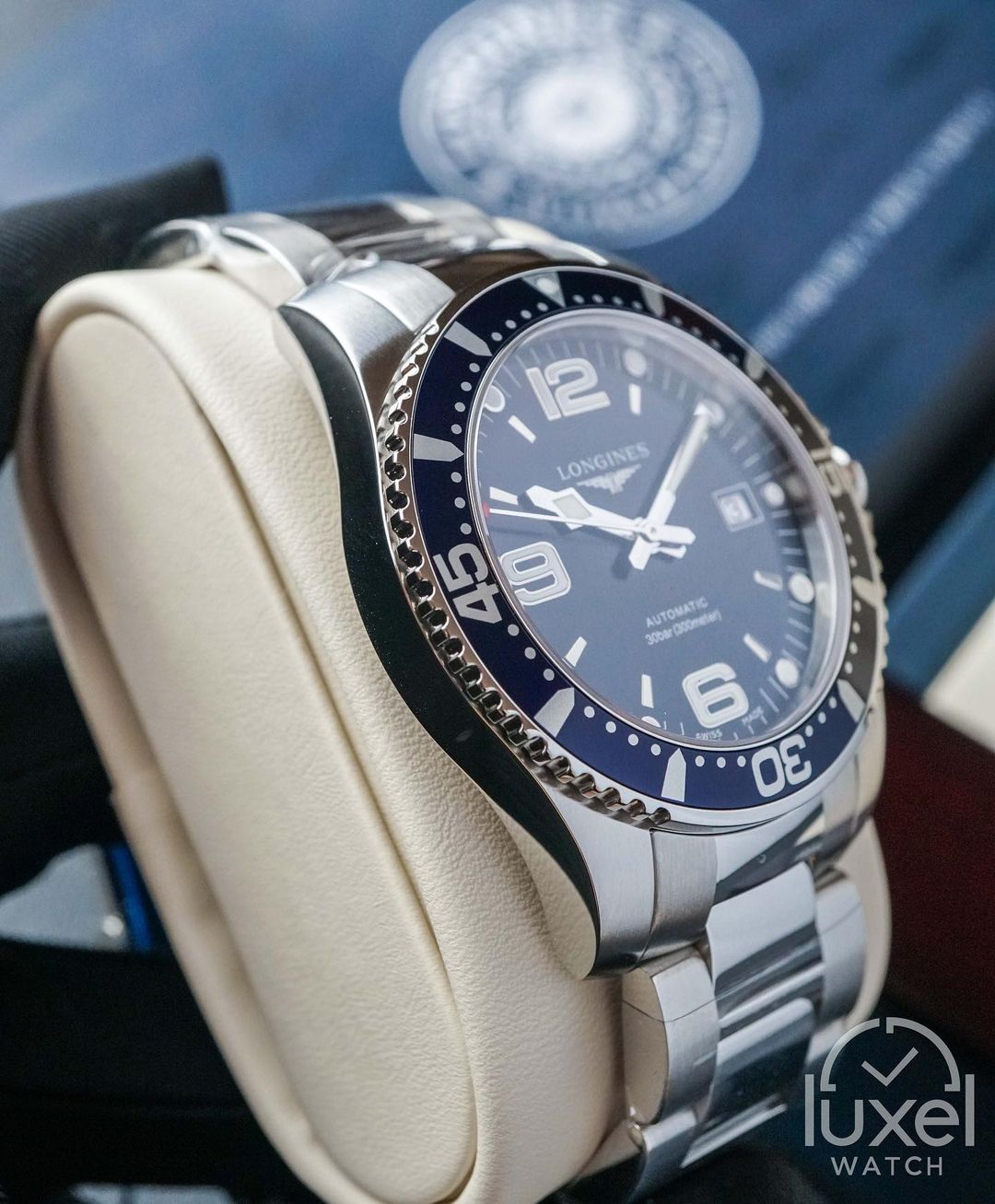 longines Hydroconquest With Blue Dial Steel Bracelet L3.642.4.96.6