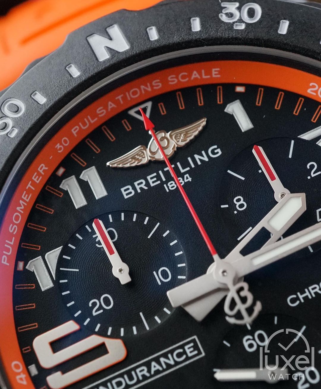 Breitling Endurance Pro Breitlight With Orange Rubber Strap X8a2310A51B1S1