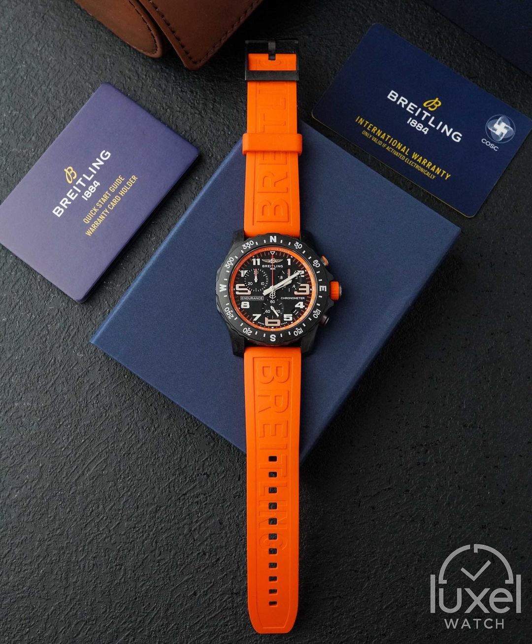 Breitling Endurance Pro Breitlight With Orange Rubber Strap X82310A51B1S1