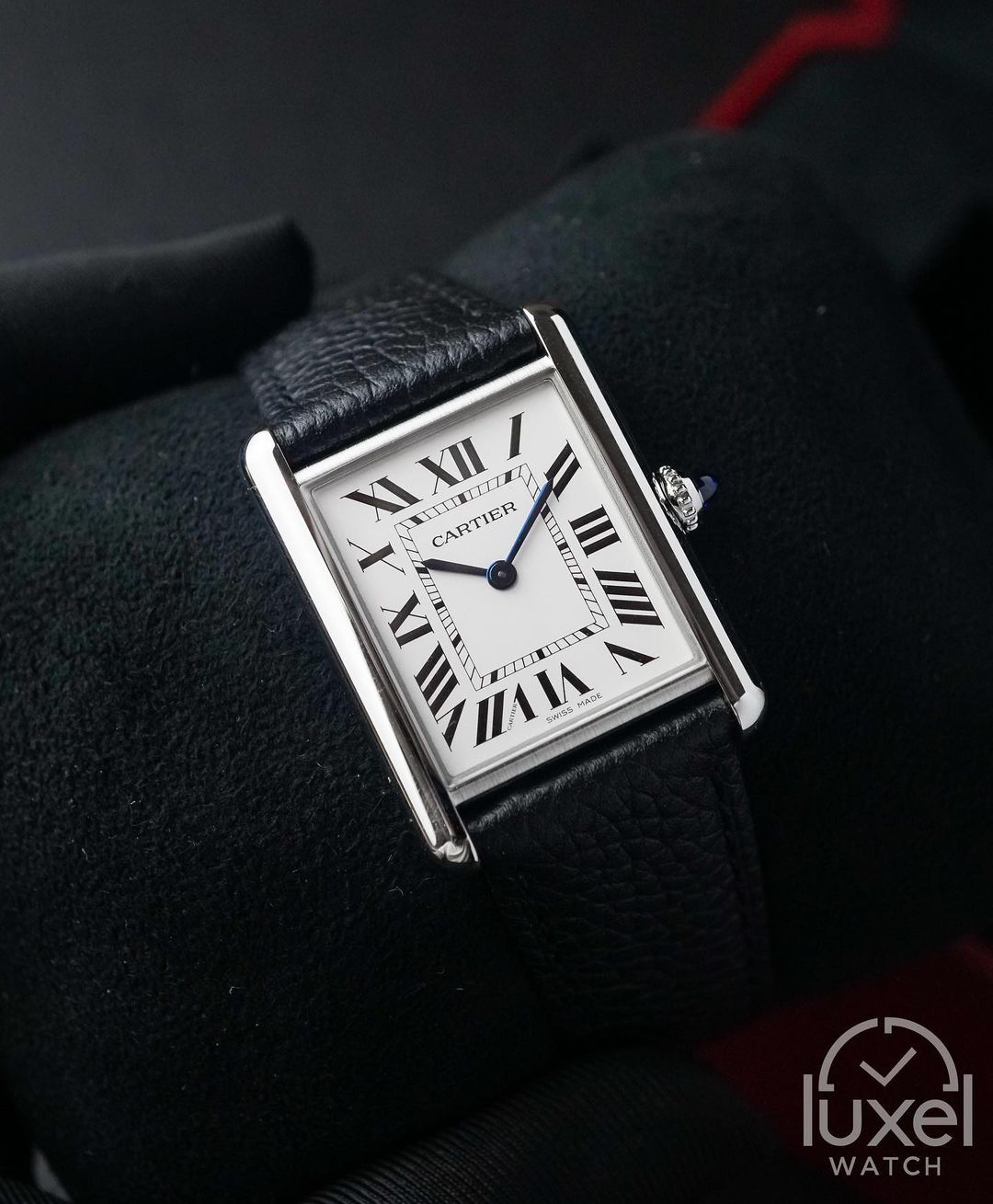 Cartier Tank Must L With White Dial Leather Strap WSTA0041