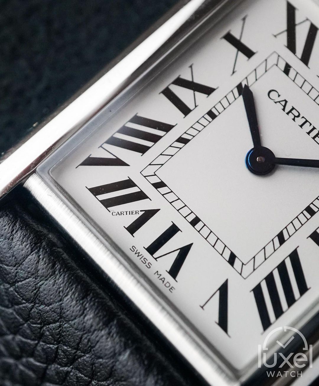 Cartier Tank Must L With White Dial Leather Strap WSTA0041