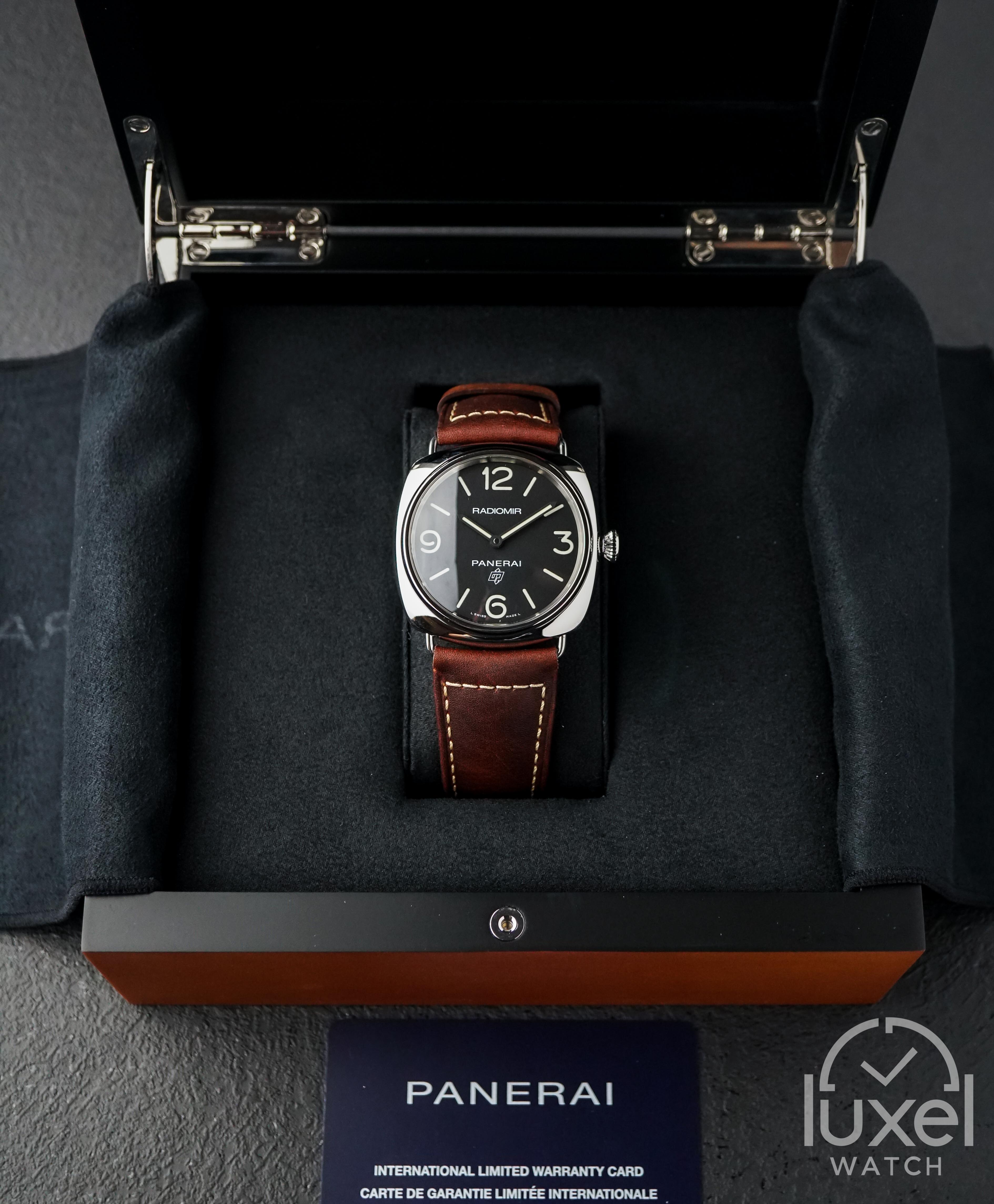 panerai Radiomir Base Logo With Dark Brown Dial Leather Strap PAM00753