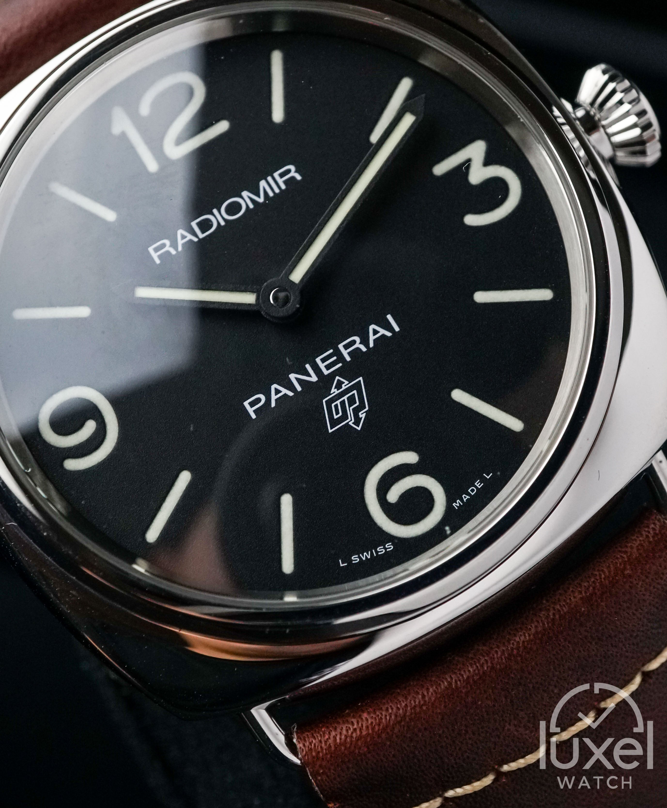 panerai Radiomir Base Logo With Dark Brown Dial Leather Strap PAM00753