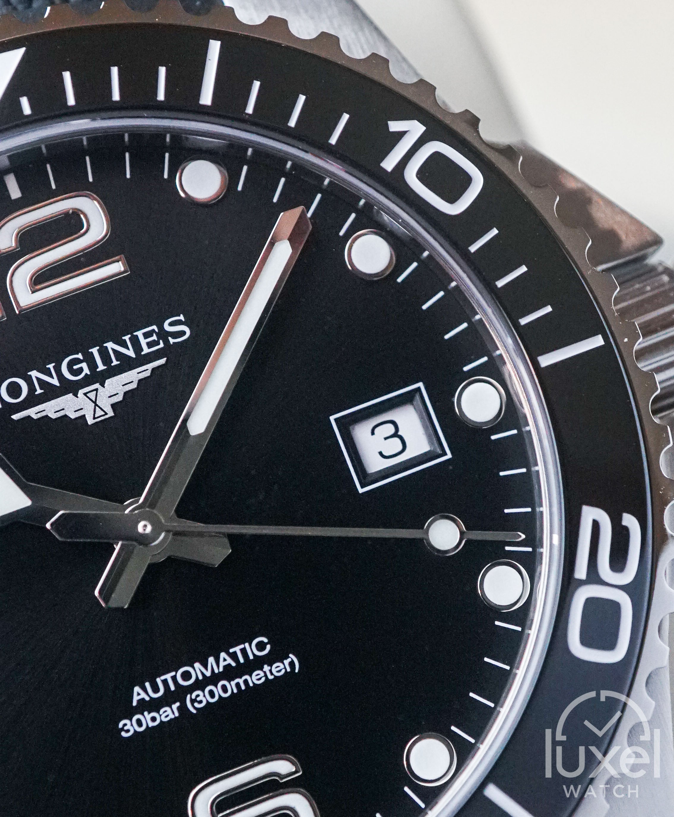 longines Hydroconquest With Black Dial Rubber Strap L3.781.4.56.9