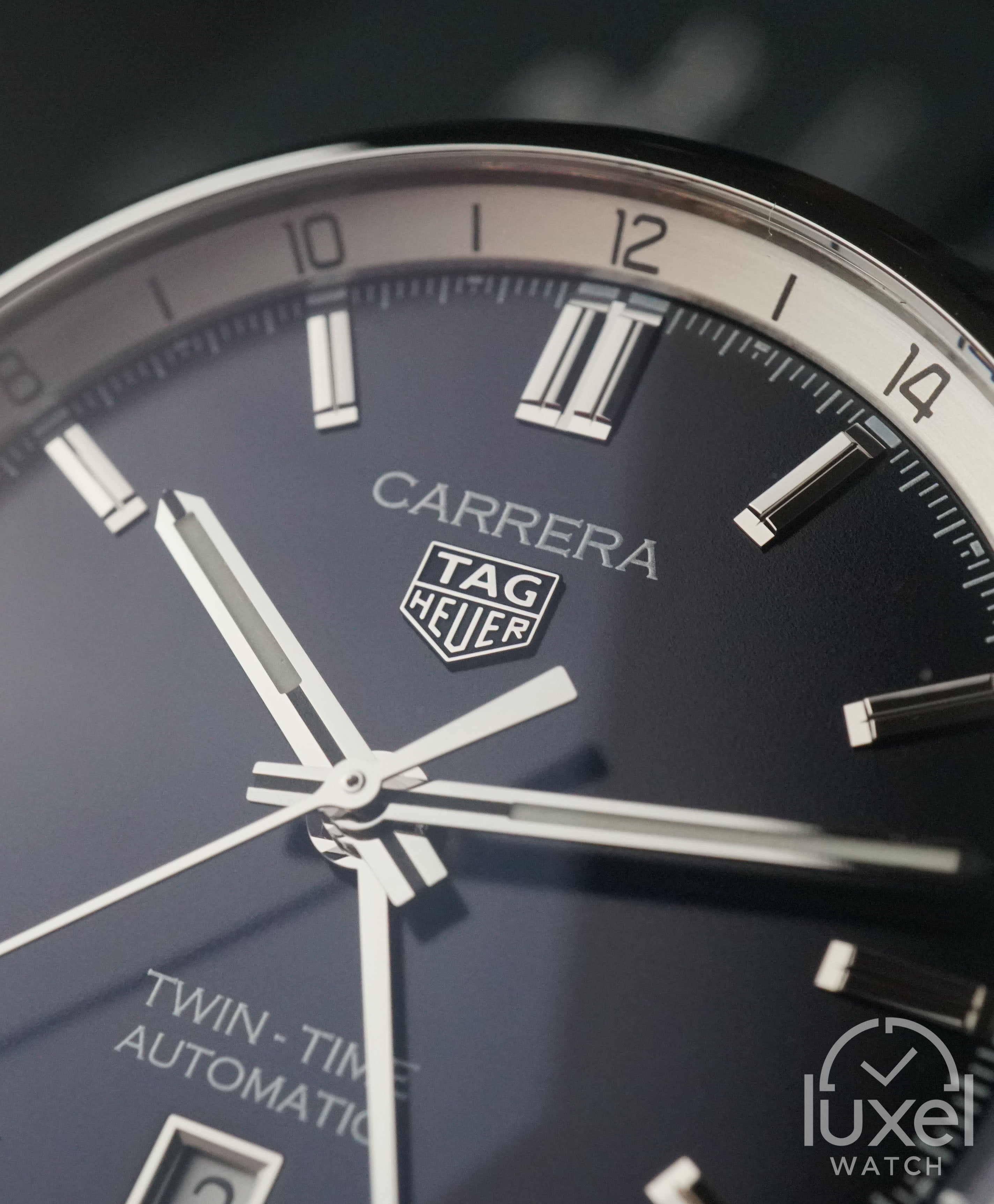 tag heuer Carrera Twin Time Calibre 7 GMT With Blue Dial Steel Bracelet WBN201A