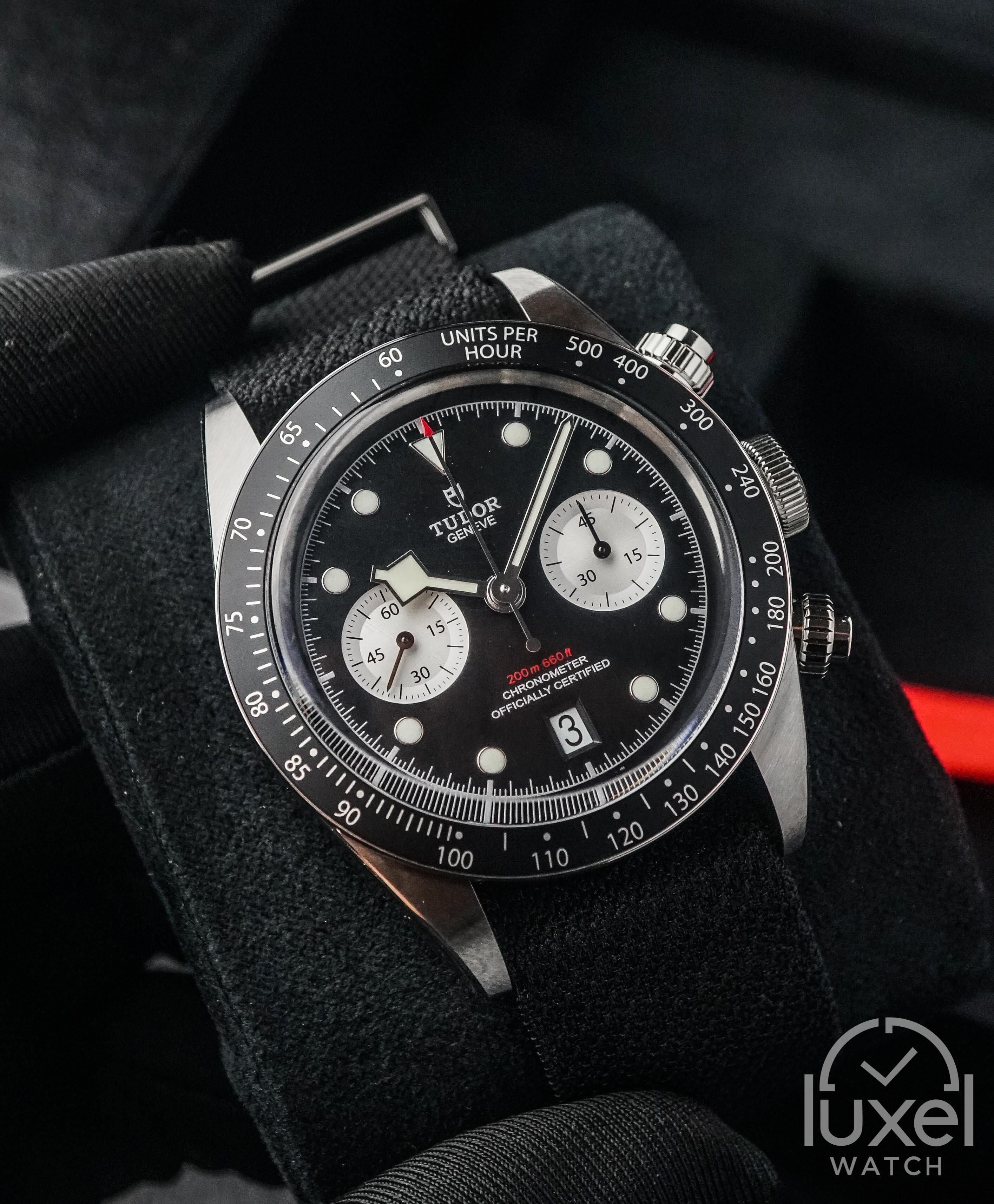 tudor Black Bay Chrono Panda With Black Dial Fabric Strap M79360N-0007