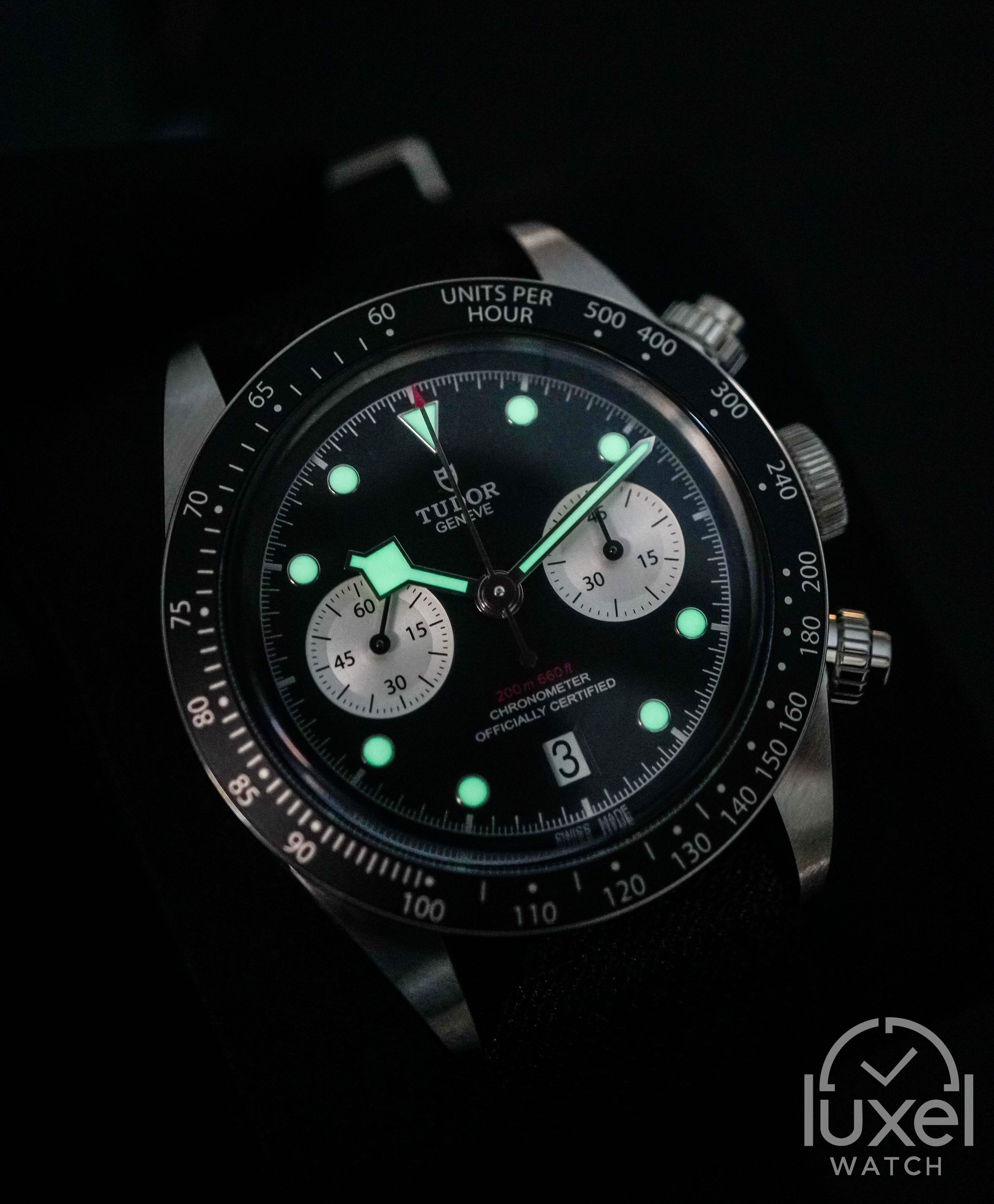 tudor Black Bay Chrono Panda With Black Dial Fabric Strap M79360N-0007