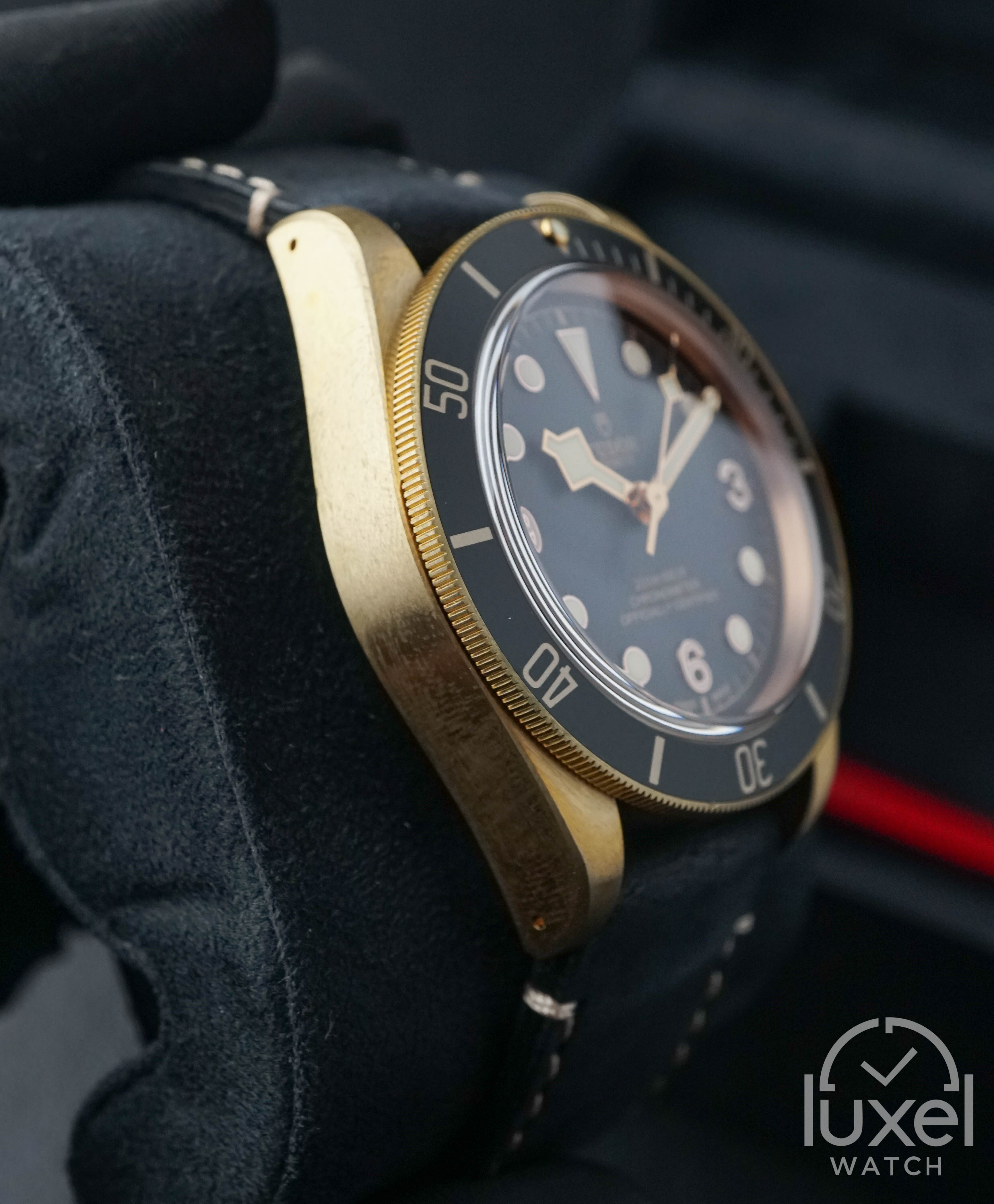 tudor Black Bay Bronze With Domed Slate Grey Dial Leather Strap M79250BA-0001