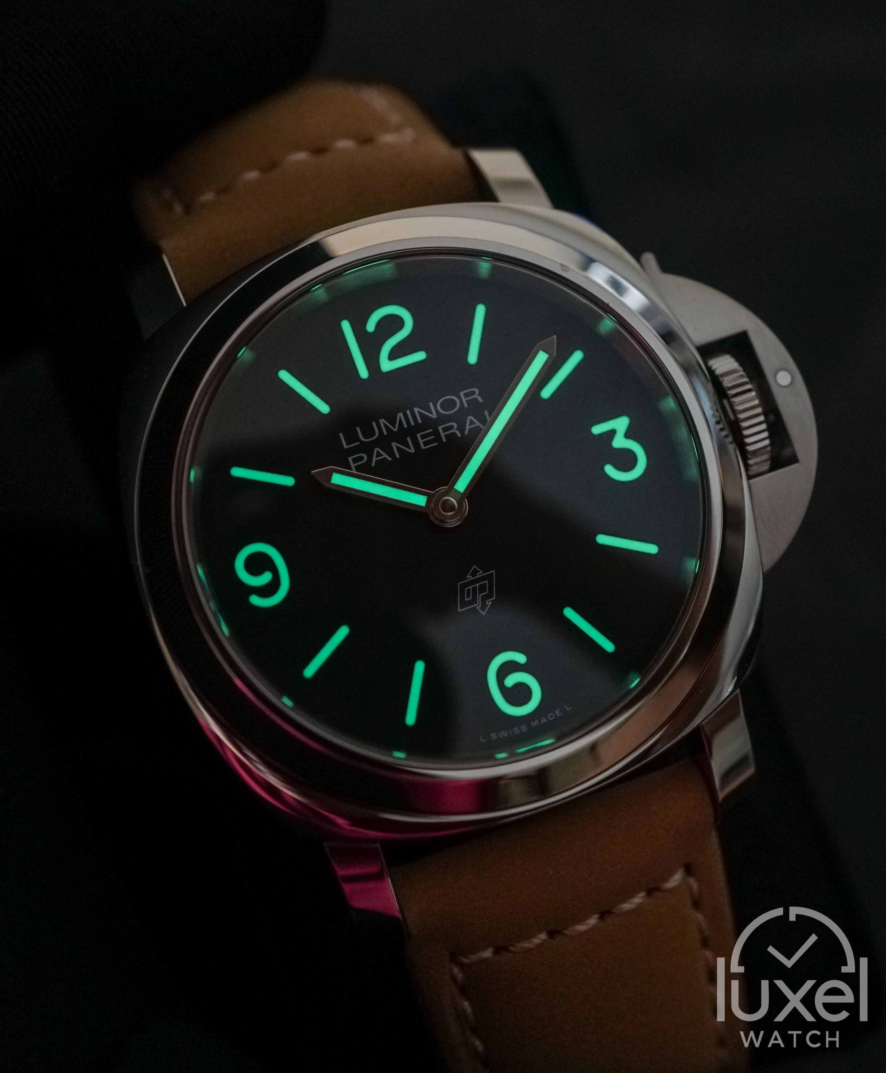 panerai Luminor Base Logo With Black Dial Leather Strap PAM1086