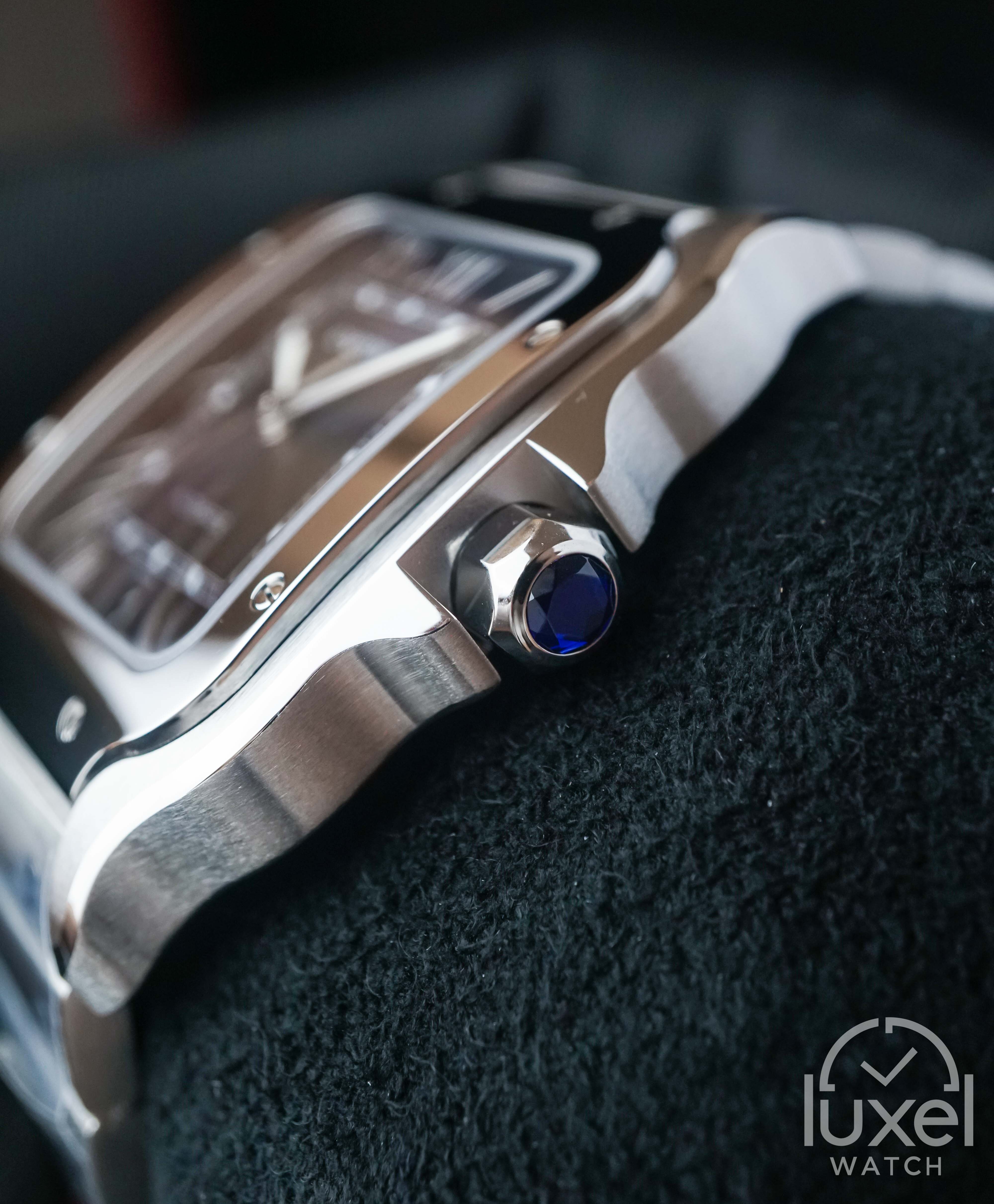 cartier De Santos L With Blue Dial Stainless Steel WSSA0030