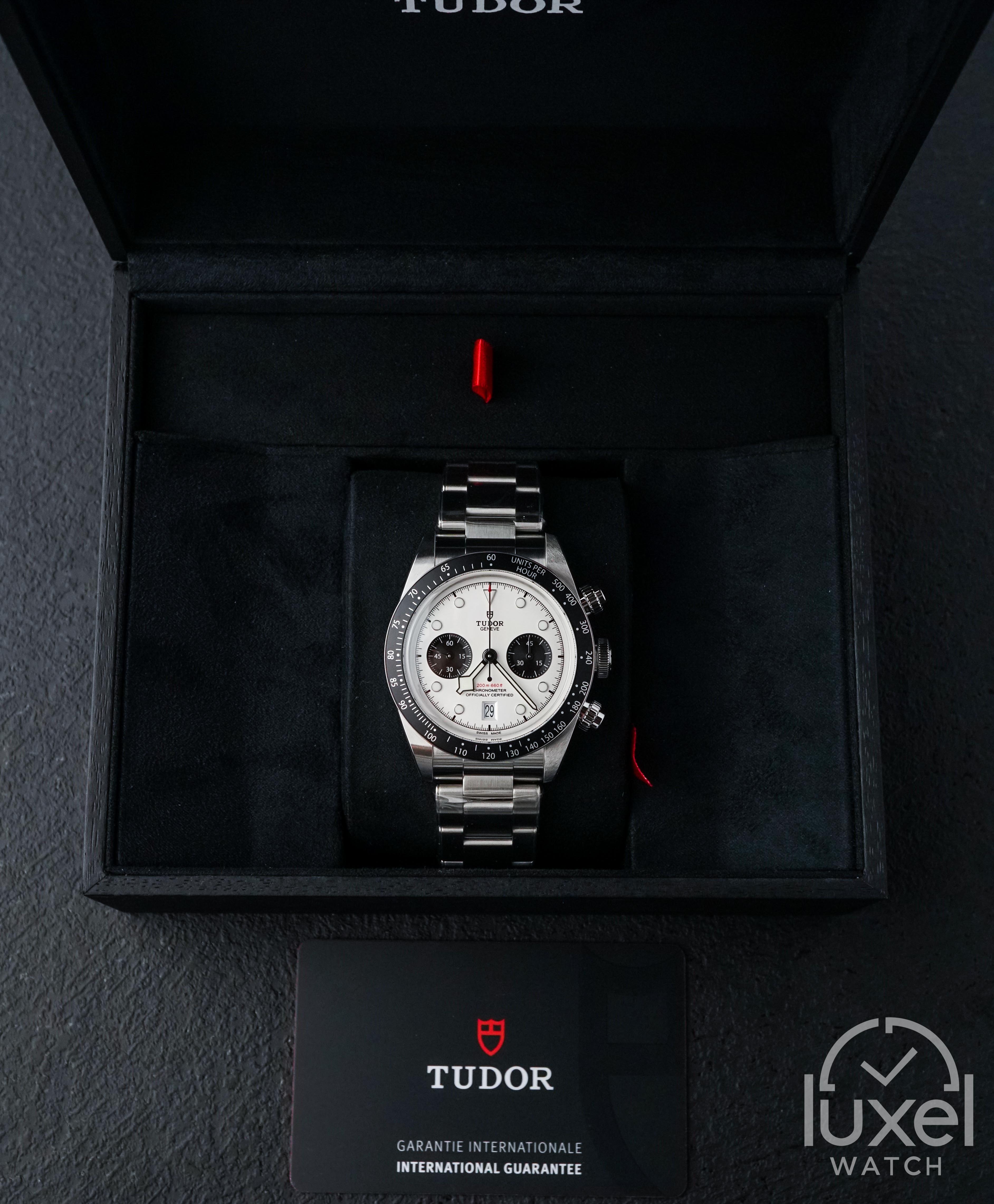 tudor Black Bay Chrono Panda With White Dial Steel Bracelet M79360N-0002