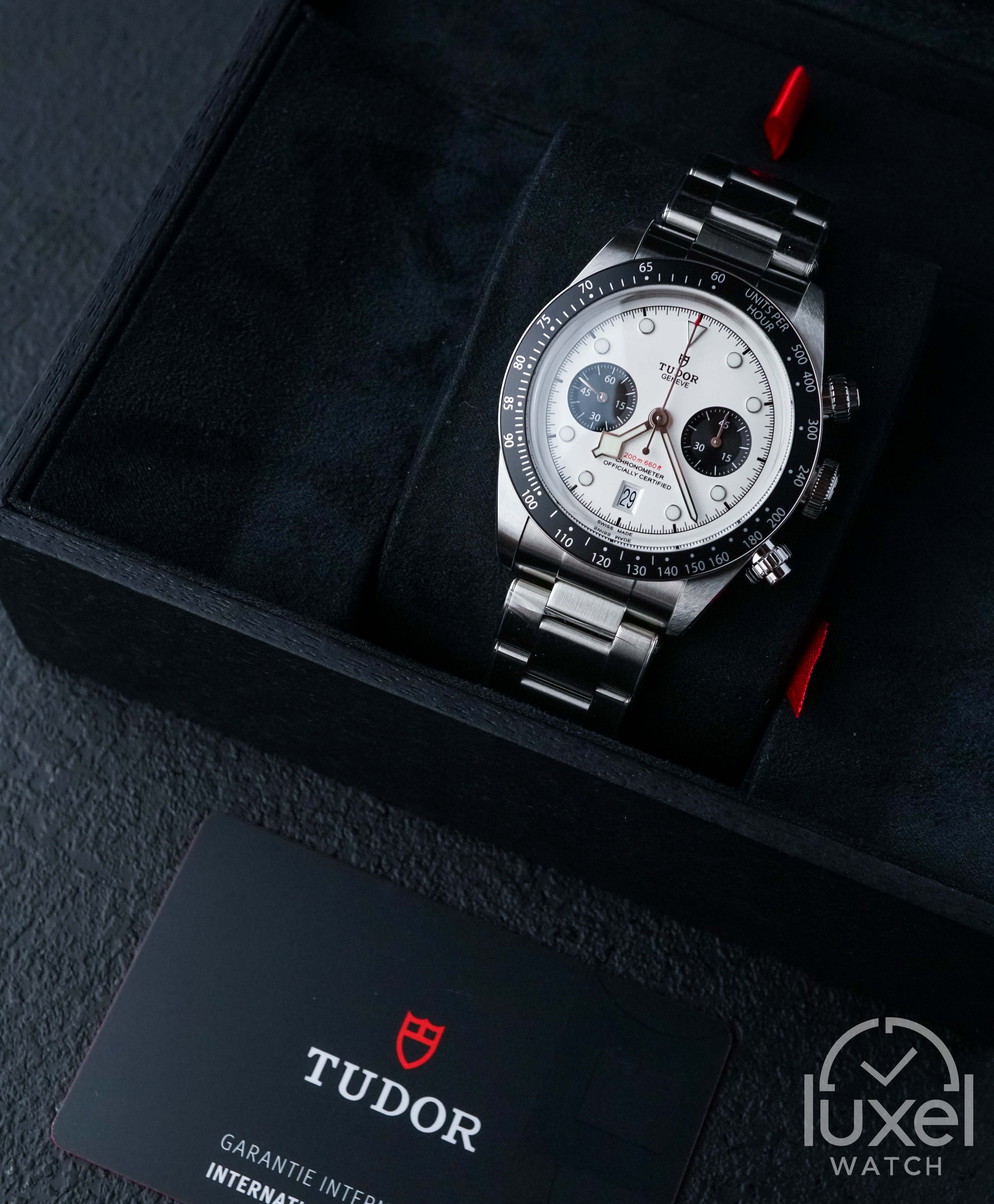 tudor Black Bay Chrono Panda With White Dial Steel Bracelet M79360N-0002