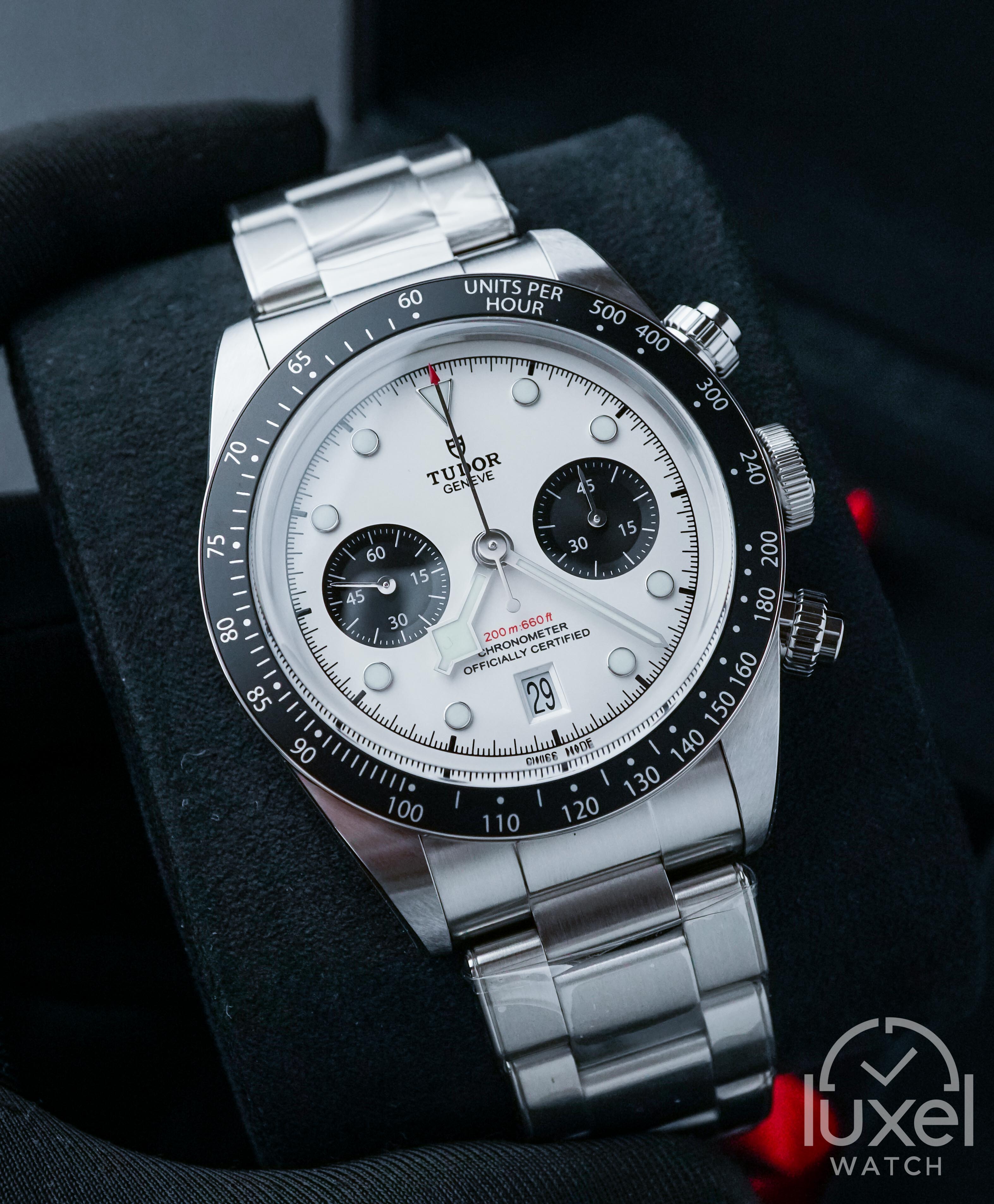 tudor Black Bay Chrono Panda With White Dial Steel Bracelet M79360N-0002