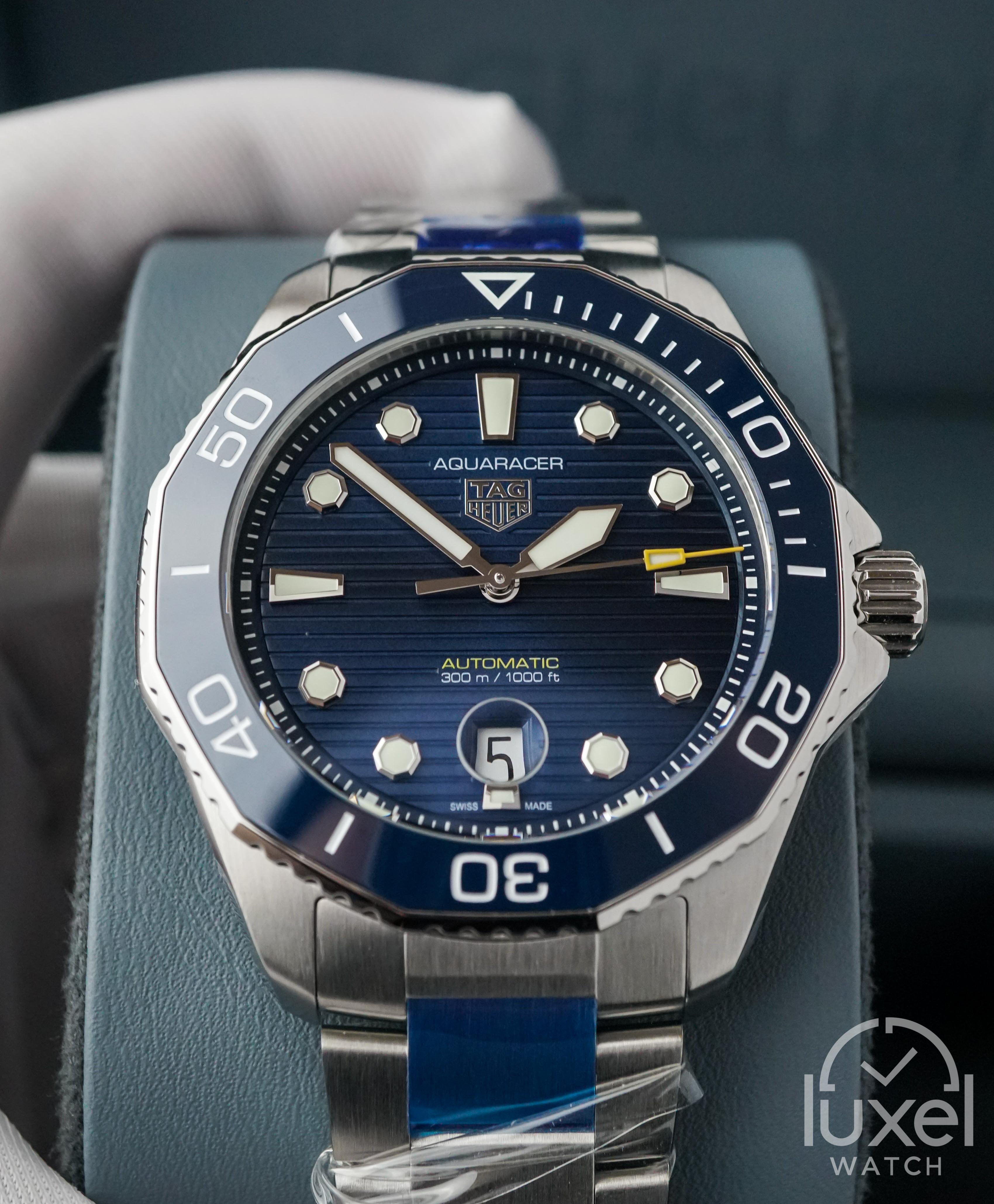 Tag Heuer Aquaracer Professional 300 With Blue Dial Steel Bracelet WBP201B