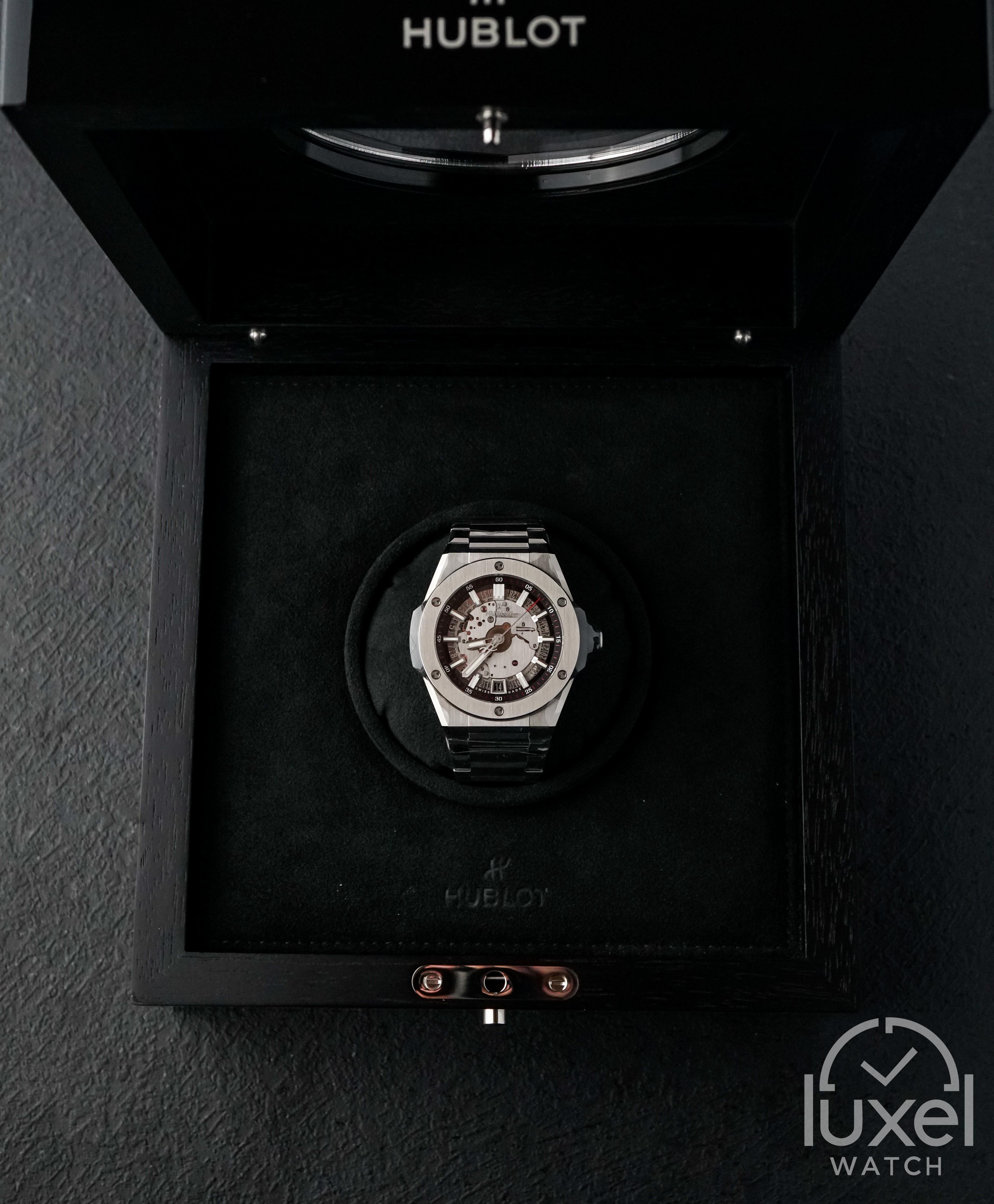 hublot Big Bang Integrated Time Only Titanium With Skeleton dial Steel Bracelet 456.NX.0170.NX