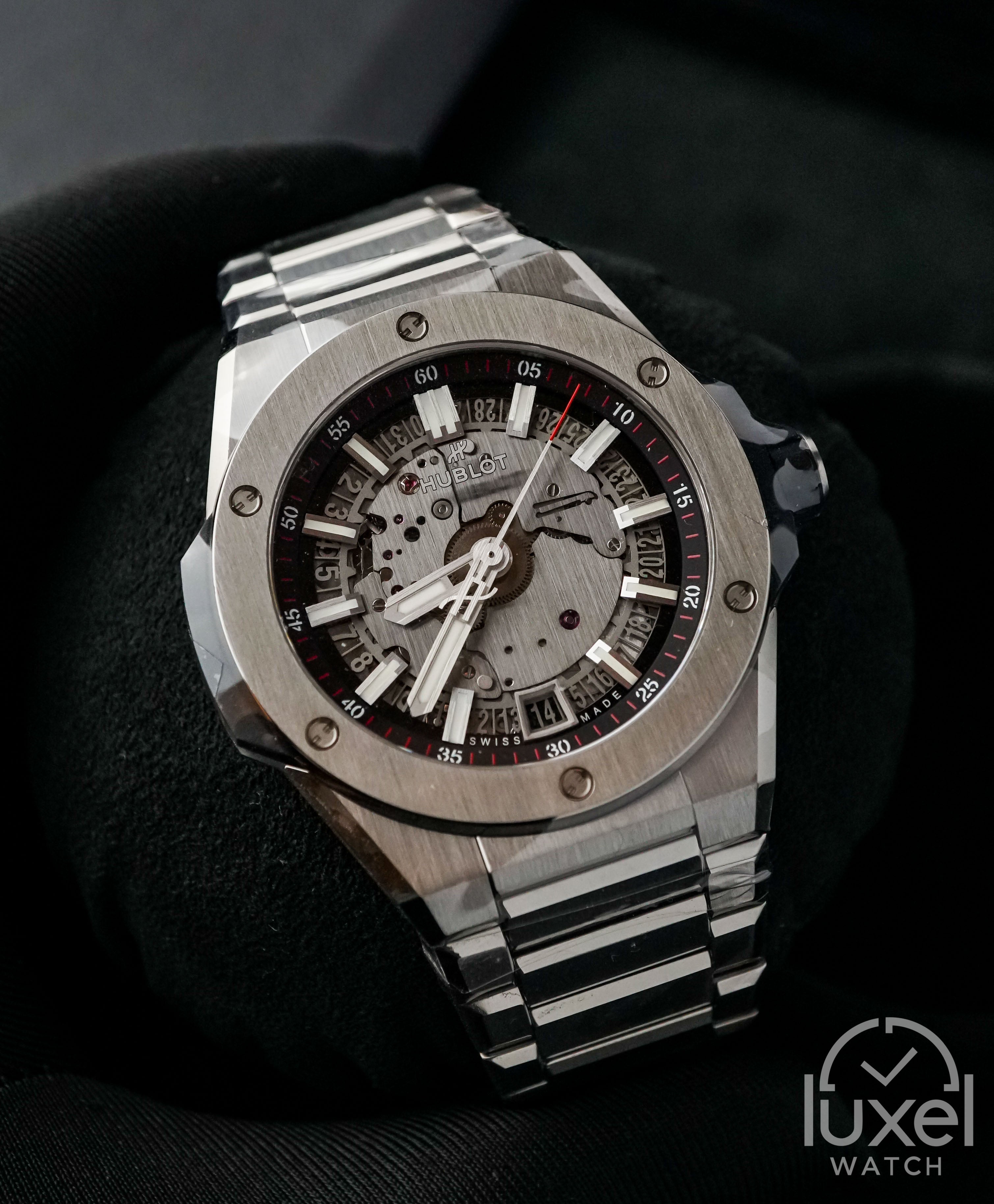 hublot Big Bang Integrated Time Only Titanium With Skeleton dial Steel Bracelet 456.NX.0170.NX