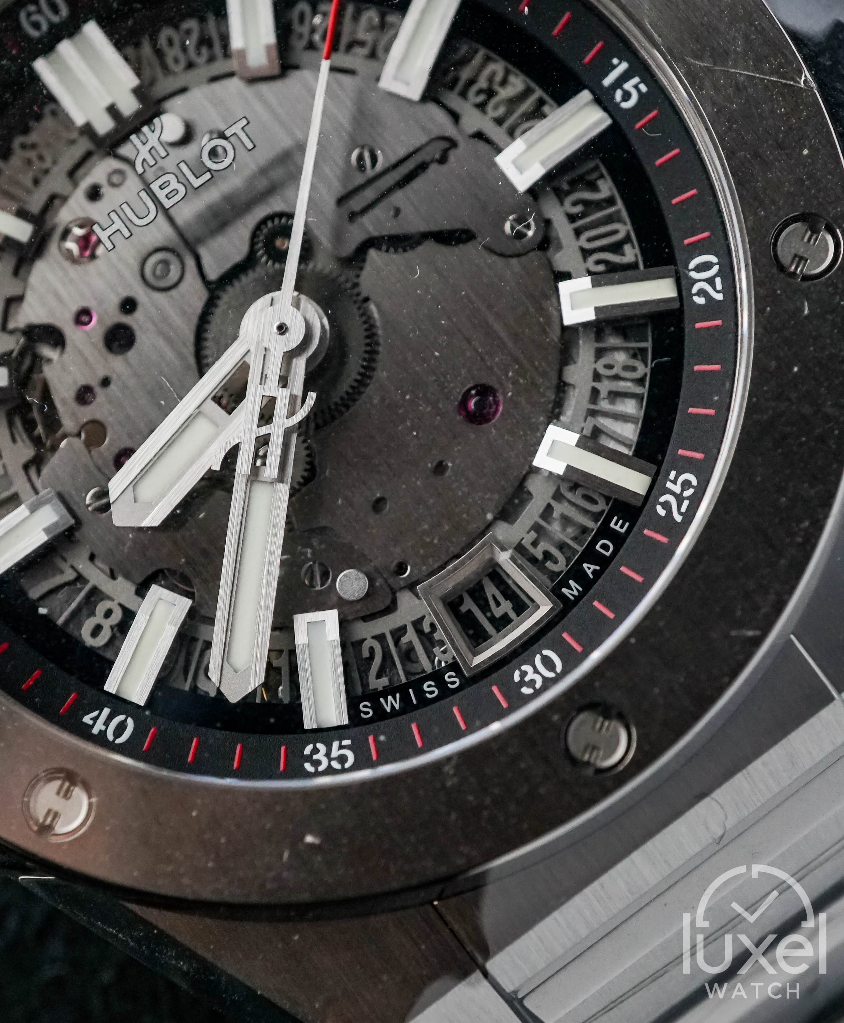 hublot Big Bang Integrated Time Only Titanium With Skeleton dial Steel Bracelet 456.NX.0170.NX