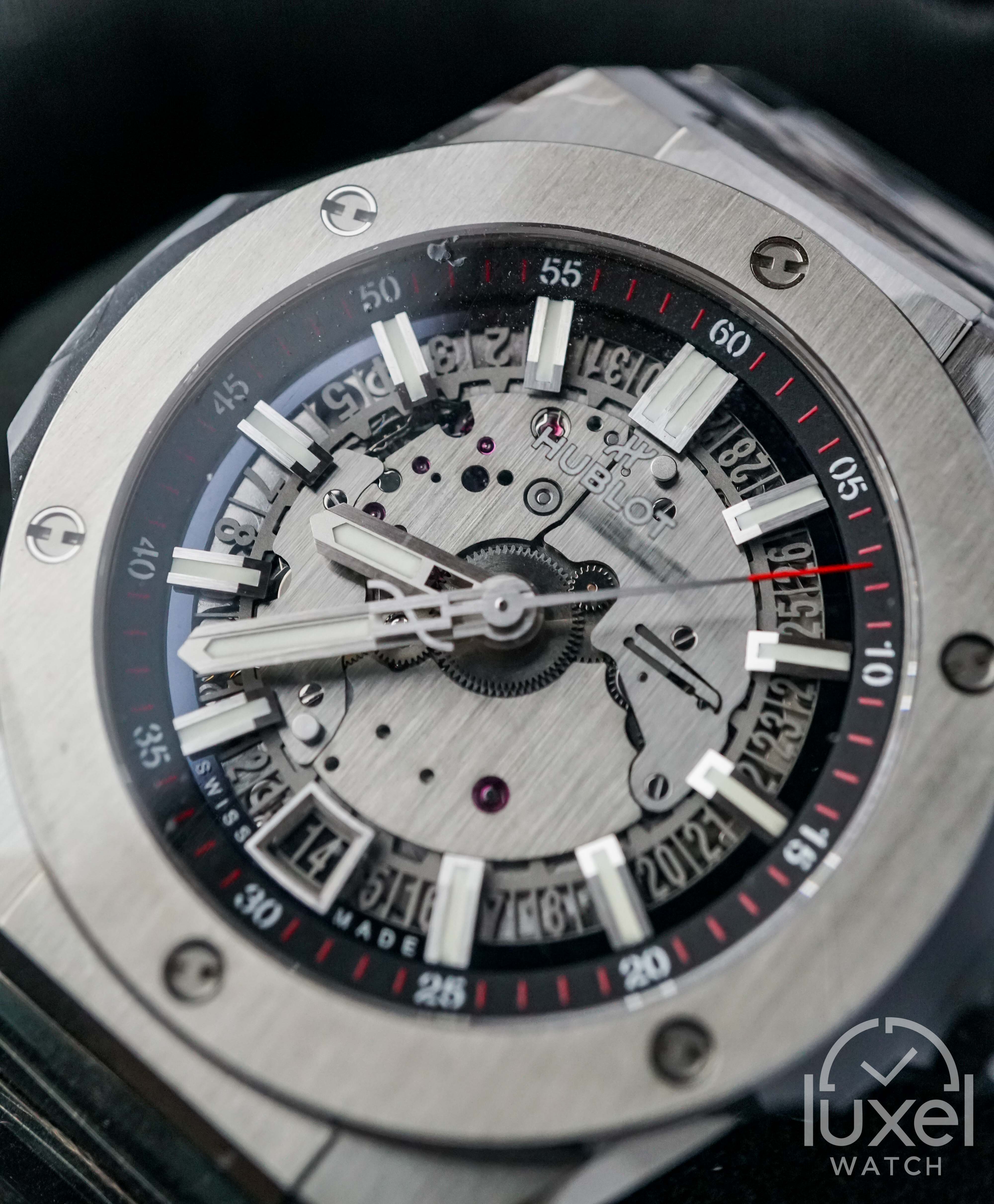 hublot Big Bang Integrated Time Only Titanium With Skeleton dial Steel Bracelet 456.NX.0170.NX