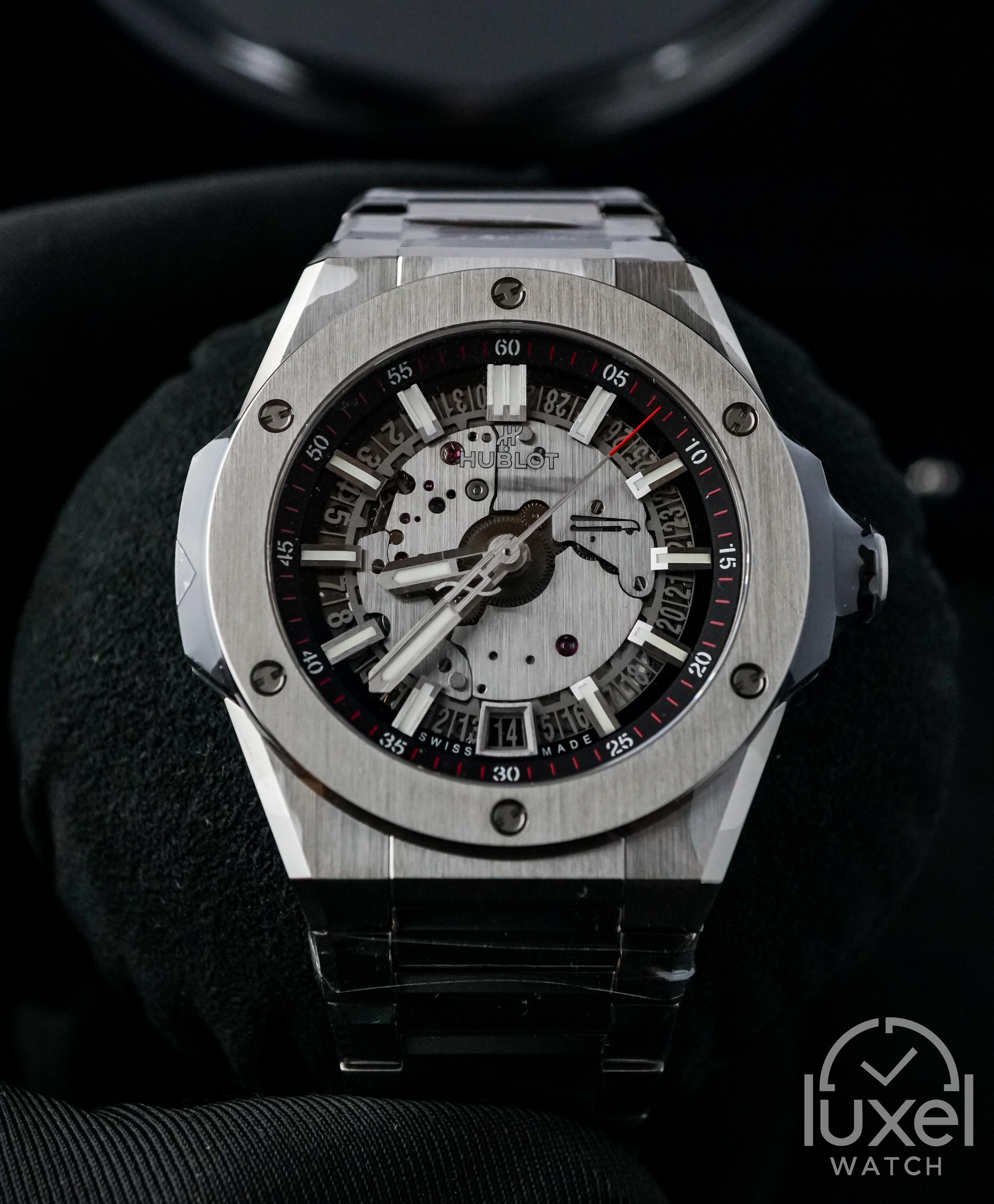 hublot Big Bang Integrated Time Only Titanium With Skeleton dial Steel Bracelet 456.NX.0170.NX