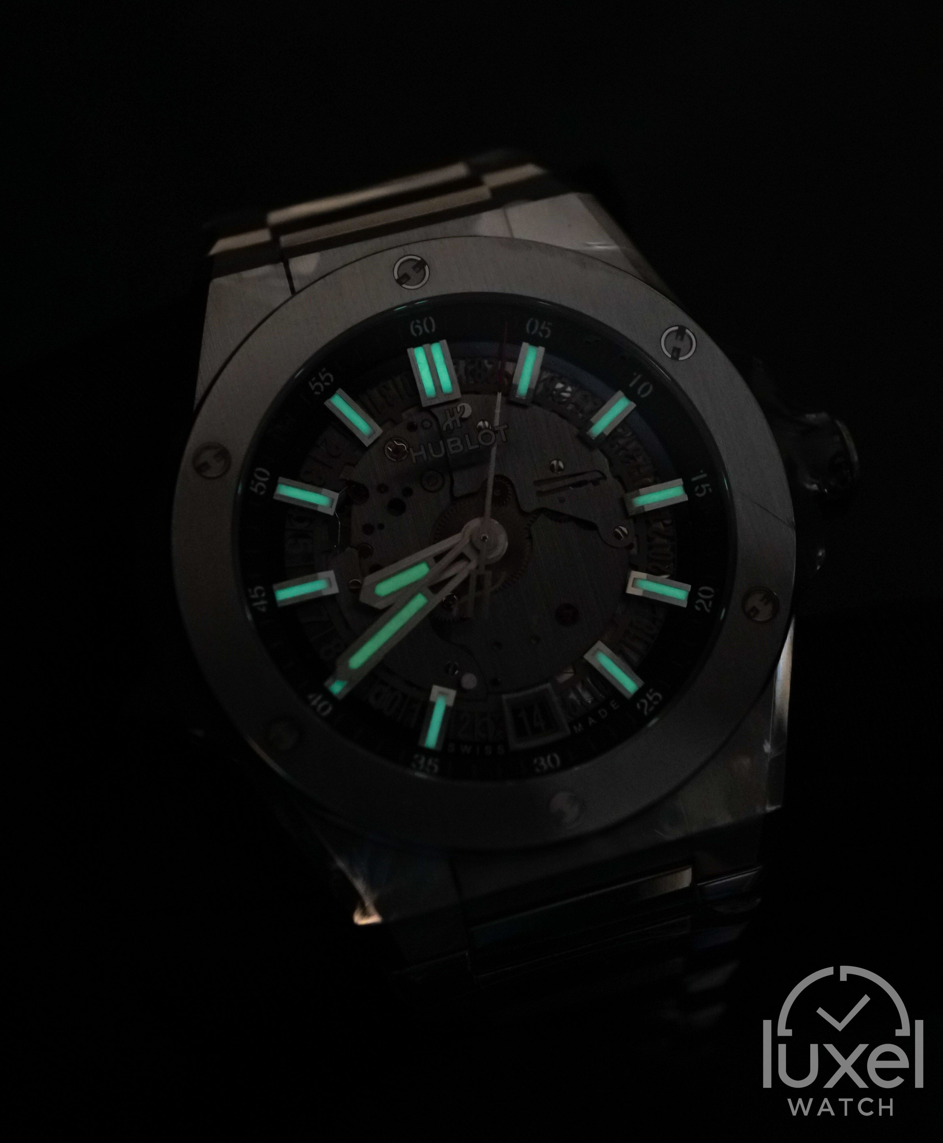 hublot Big Bang Integrated Time Only Titanium With Skeleton dial Steel Bracelet 456.NX.0170.NX