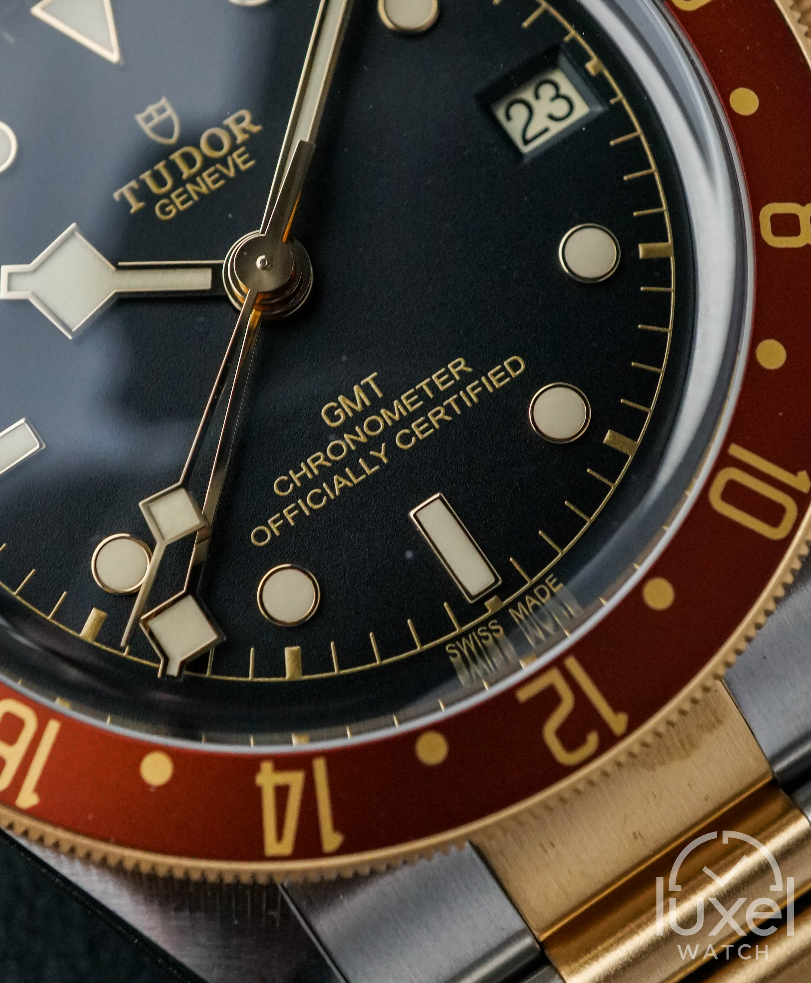 tudor Black Bay GMT Rootbeer two-tone Gold Case With Black Dial Steel Bracelet M79833MN-0001