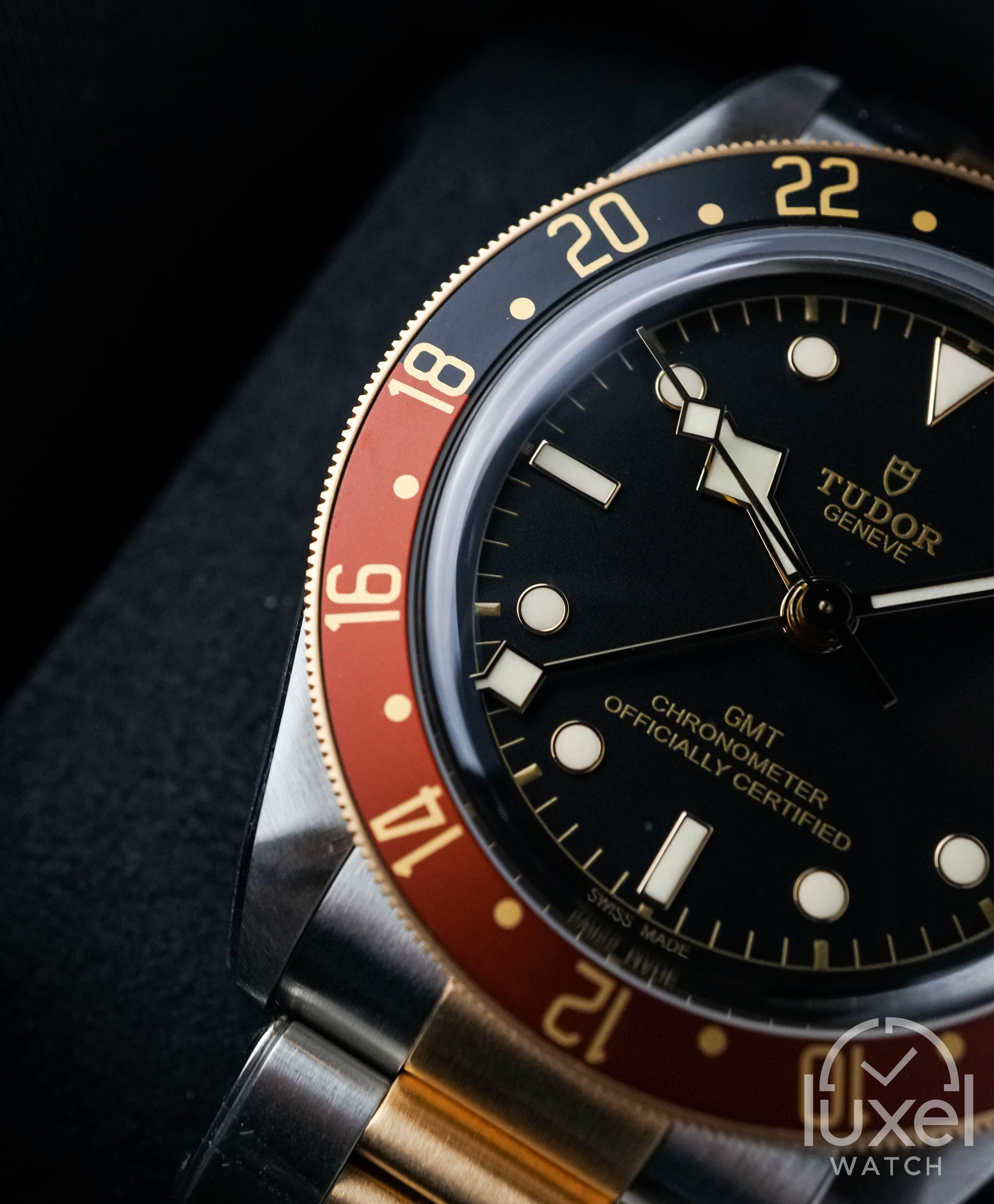 tudor Black Bay GMT Rootbeer two-tone Gold Case With Black Dial Steel Bracelet M79833MN-0001