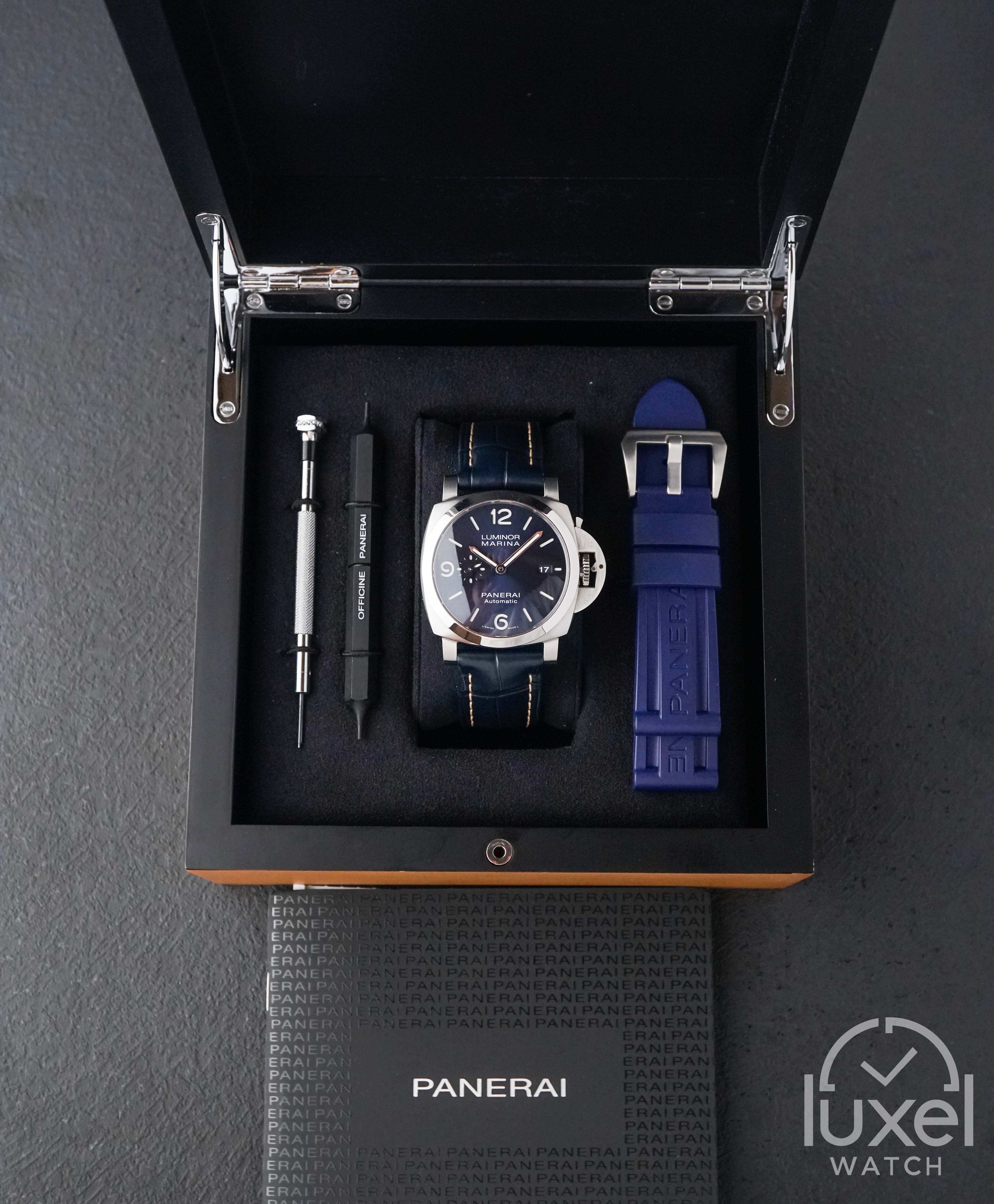 Panerai Luminor Marina Automatic Blue Dial PAM1313 Luxel Watch