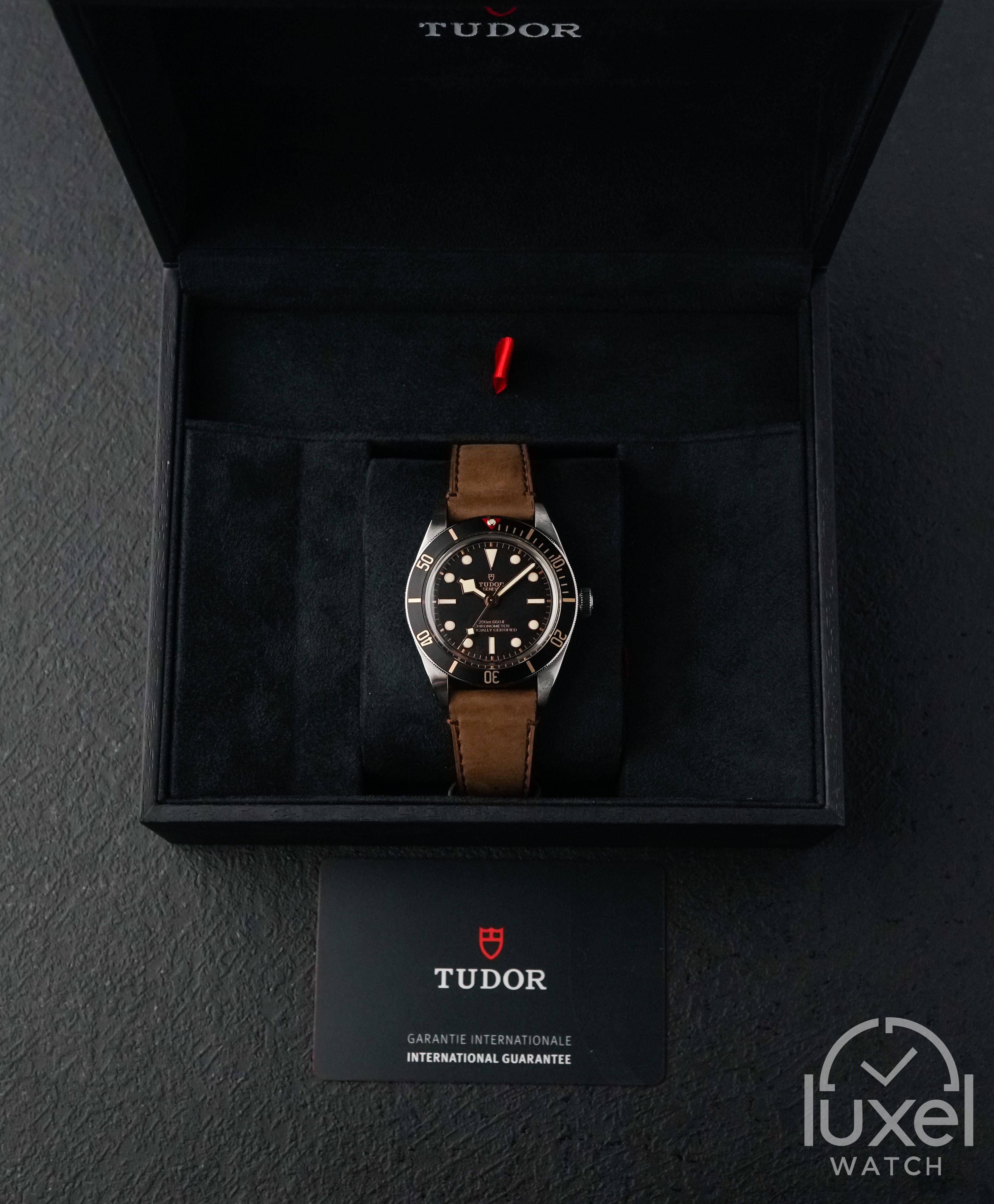 tudor Black Bay 58 39mm With Black Dial Leather Strap M79030N-0002