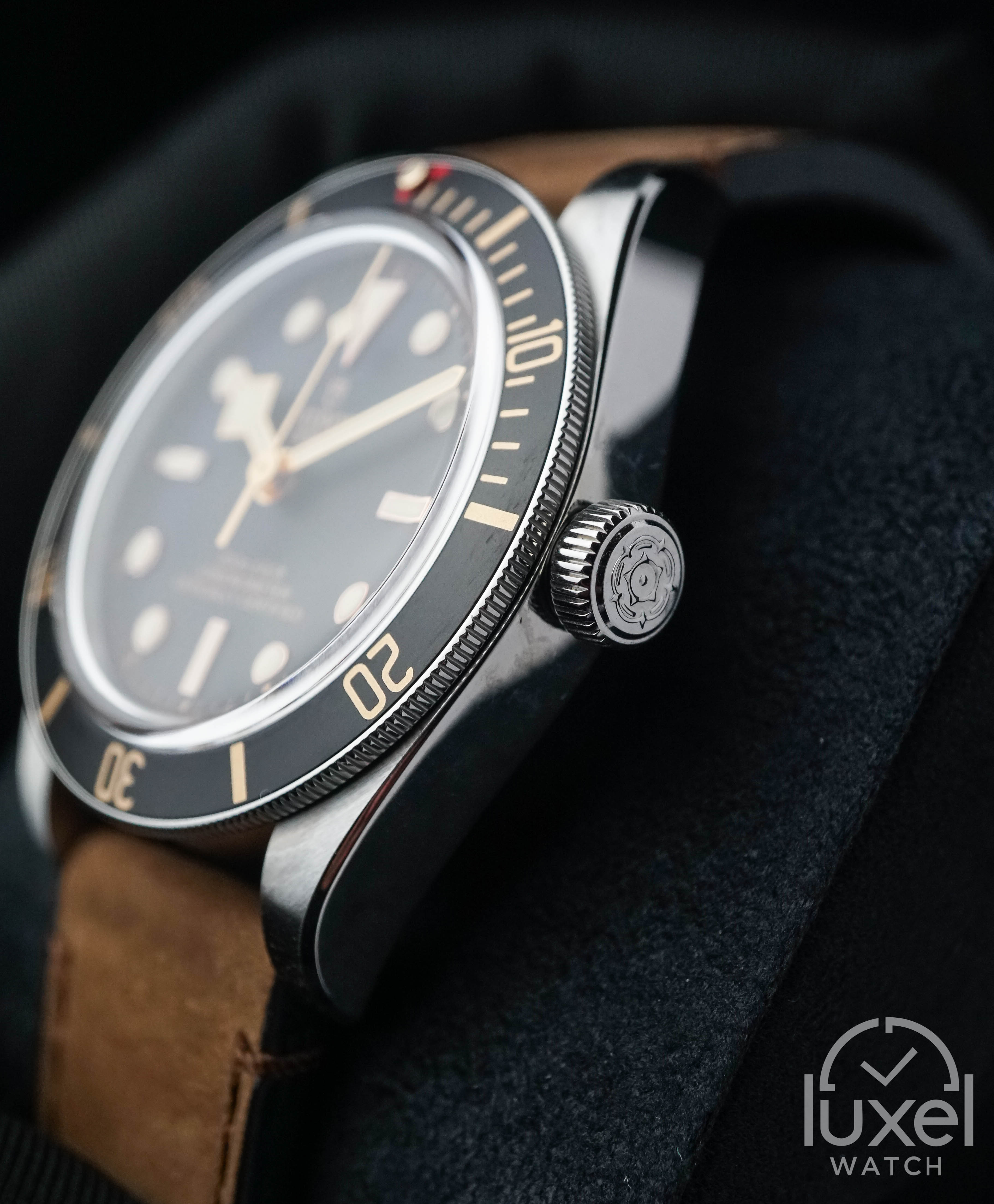 tudor Black Bay 58 39mm With Black Dial Leather Strap M79030N-0002