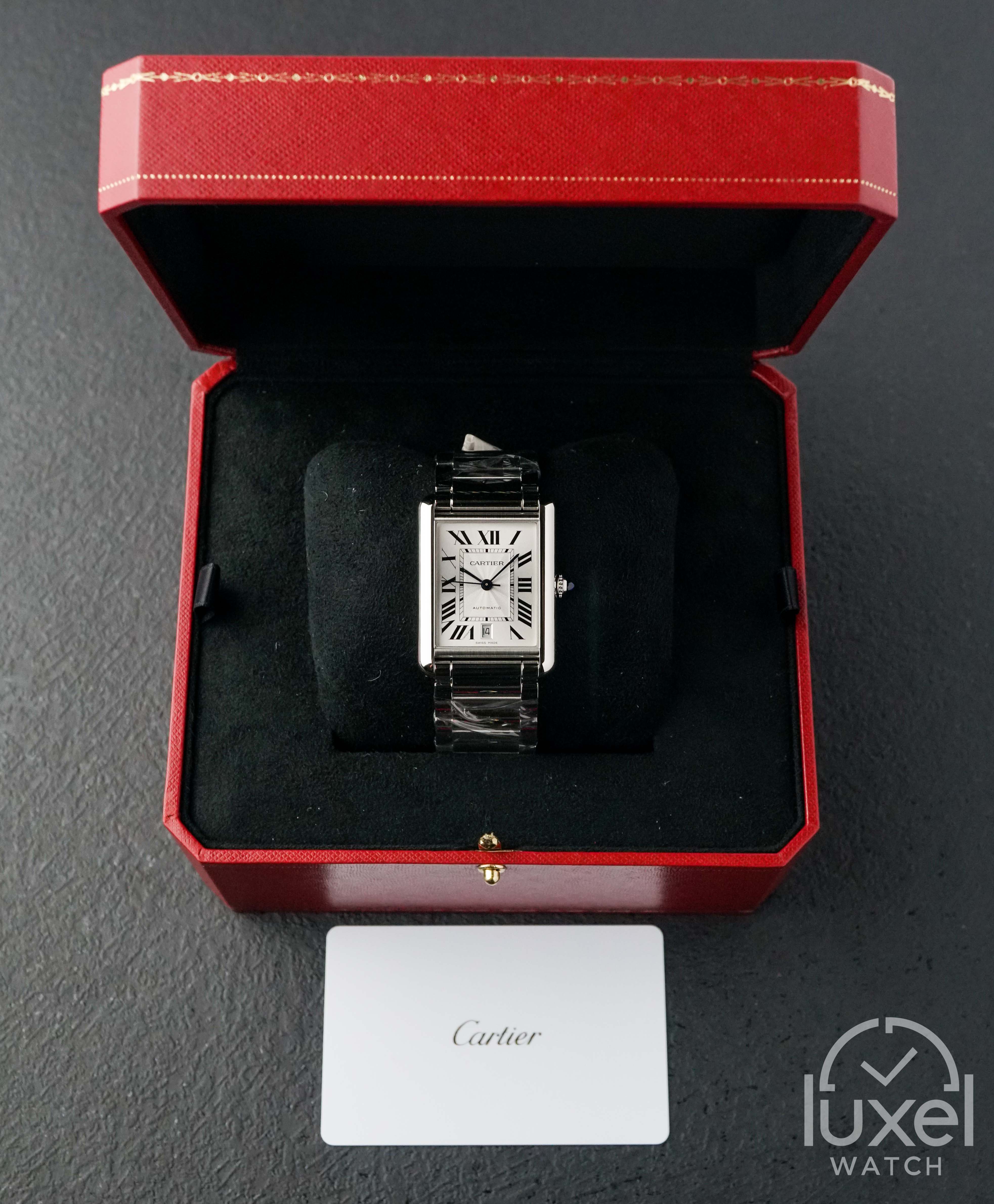 cartier Tank Must XL With White Dial Steel Bracelet WSTA0053